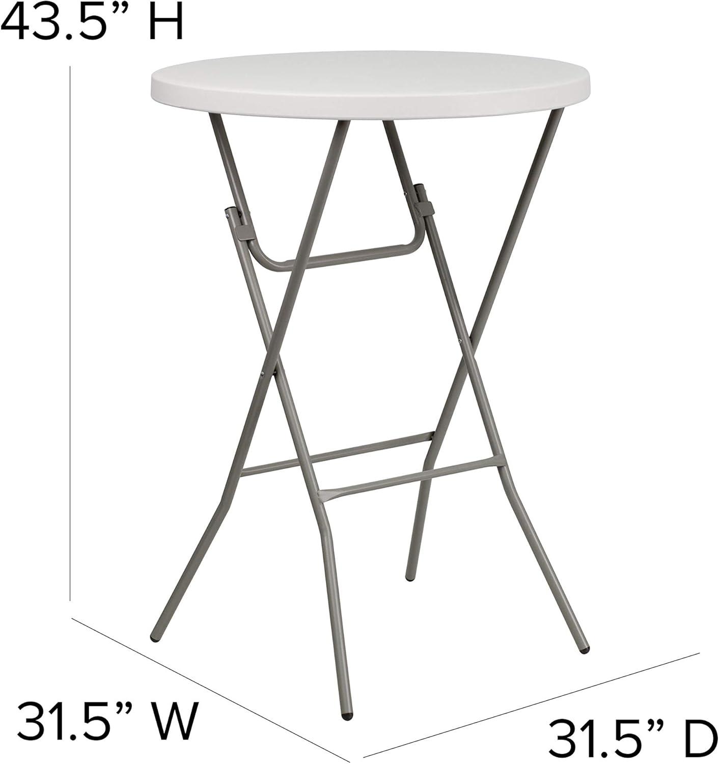 Parker 2.63-Foot Round Plastic Bar Height Folding Event Table