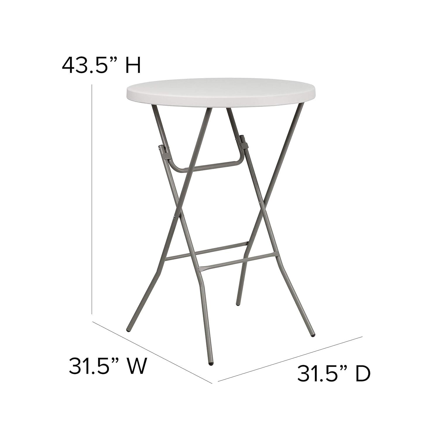 Flash Furniture Parker Round Plastic Bar Height Folding Event Table
