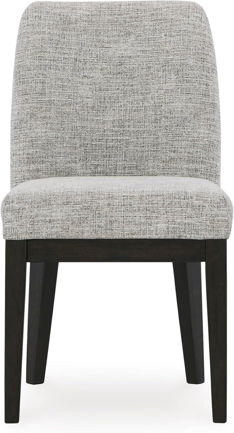 Signature Design by Ashley Burkhaus Traditional Upholstered Dining Chair, Set of 2, Dark Brown
