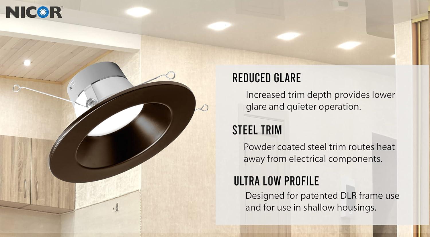 6'' Dimmable Air-Tight IC Rated LED Retrofit Recessed Lighting Kit