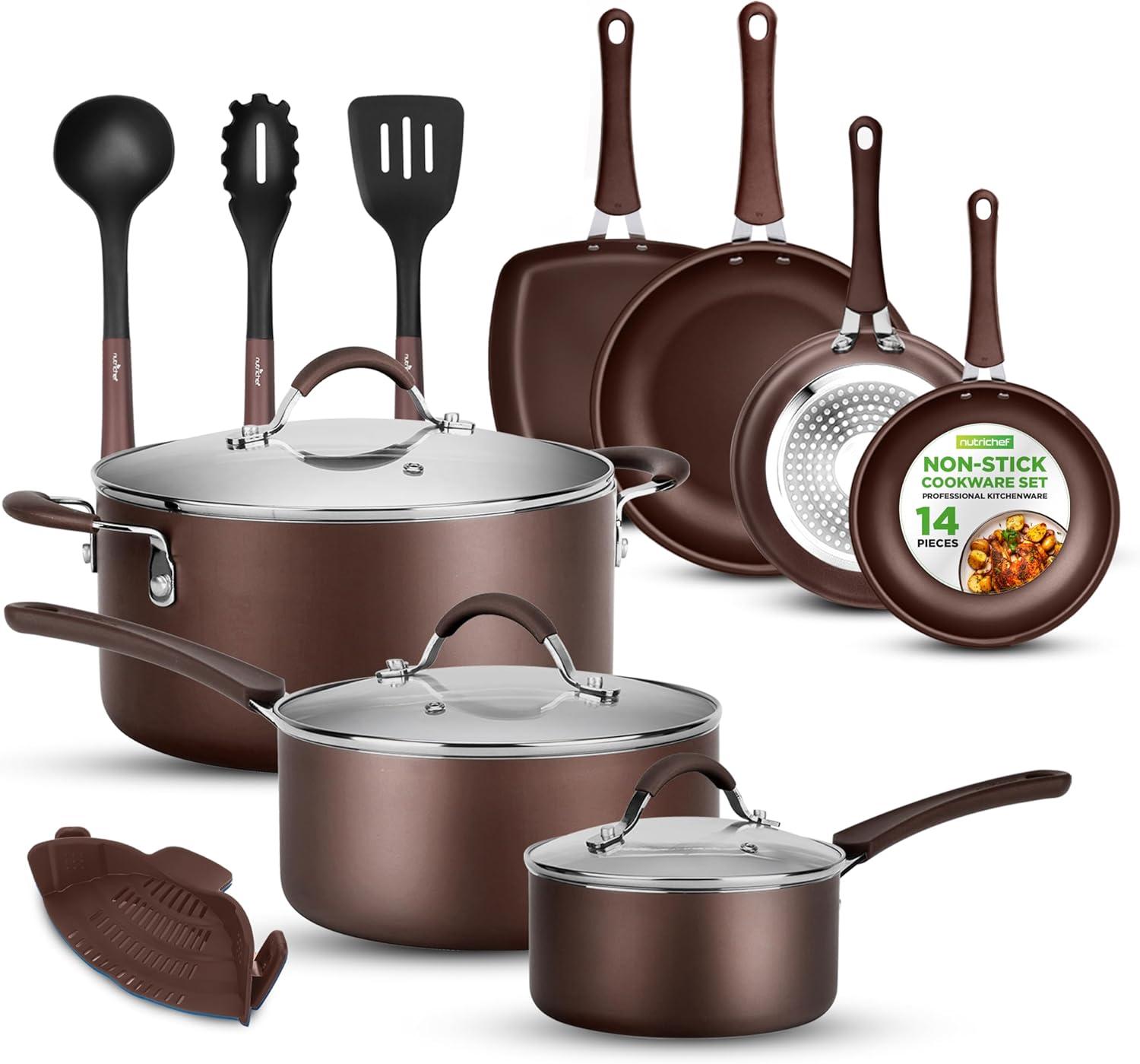 14 - Piece Non-Stick Aluminum Cookware Set