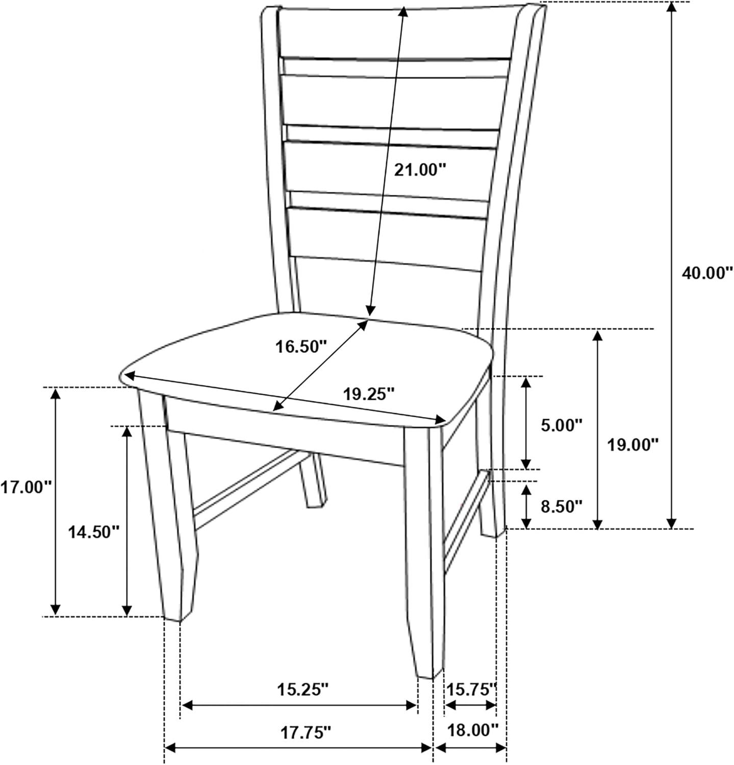 Newline Dalila Wood Dining Side Chair Dark Grey (Set Of 2)