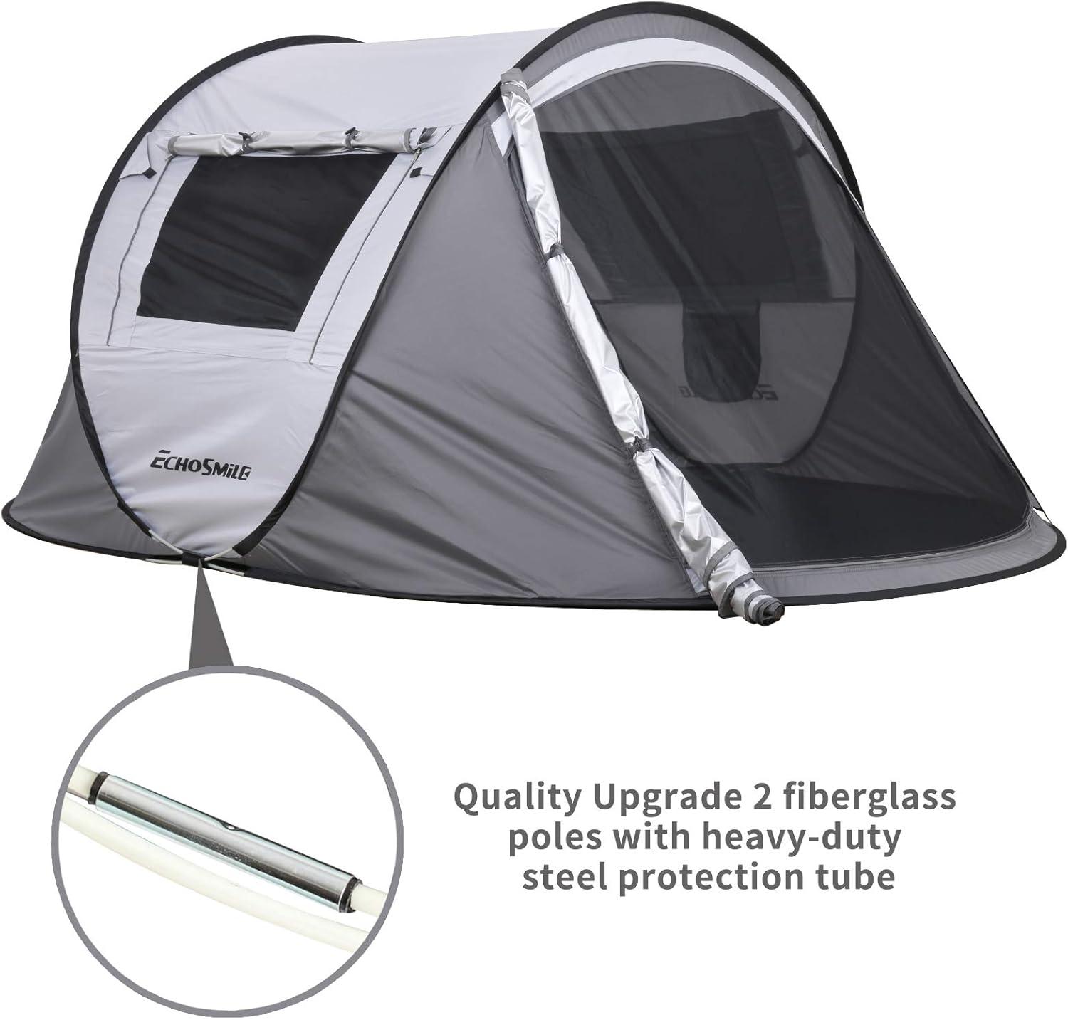 Terrui 2 Person White And Gray Pop Up Tent TER-LTT245WG