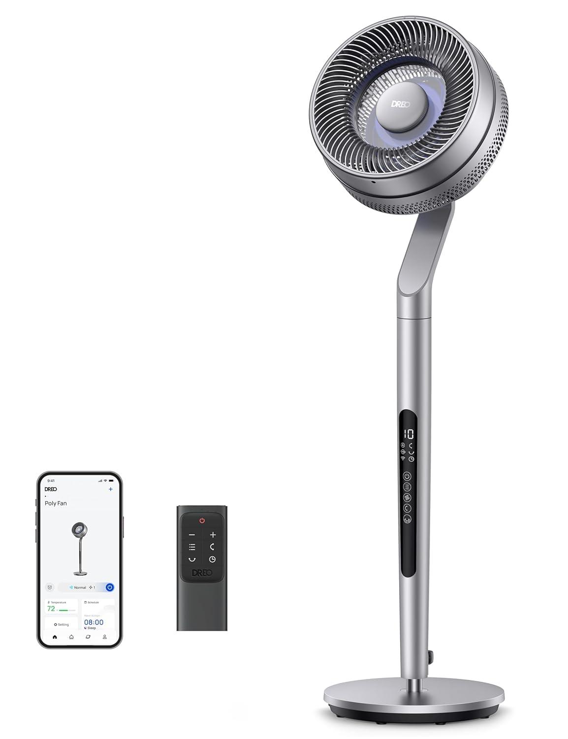 G & R PLUMBING ENTERPRISES, INC. Pedestal Fan with Smart Control, 40-44" Adjustable Height, DC Quiet Fans for Bedroom