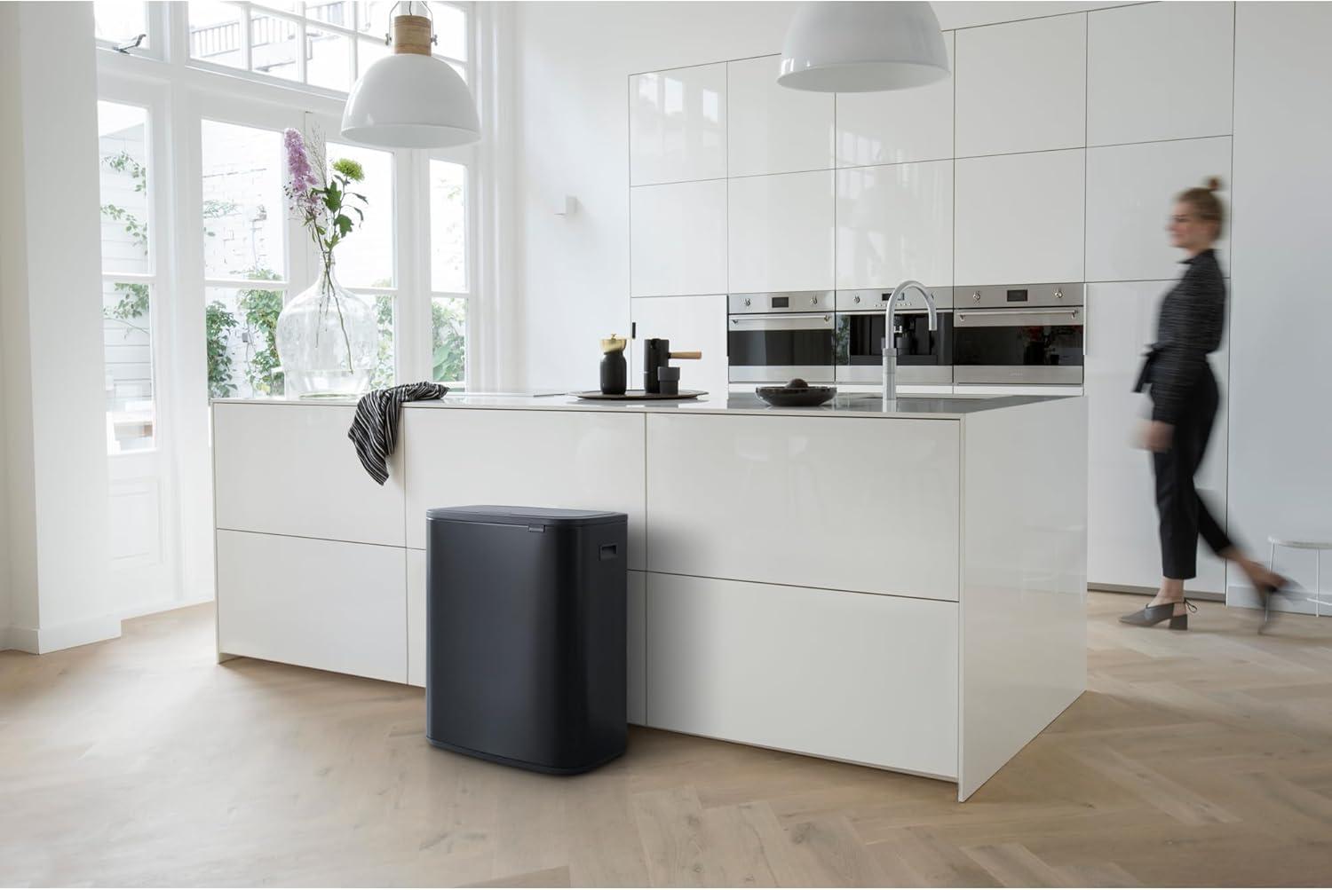 Brabantia Bo Touch Top Trash Can, 16 Gallon