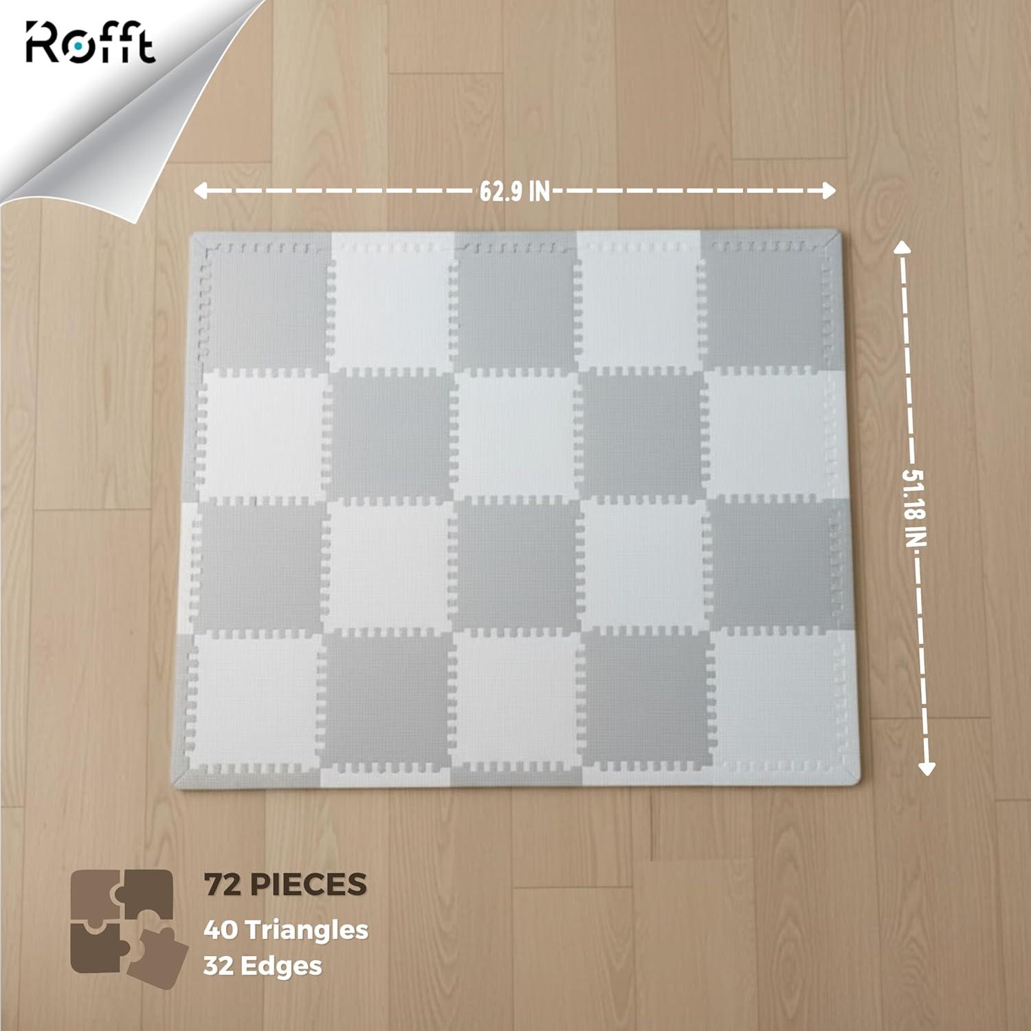 Little Fun Times Baby Foam Playmat – 72 Pieces, 51.2" x 64", for Toddlers & Infants