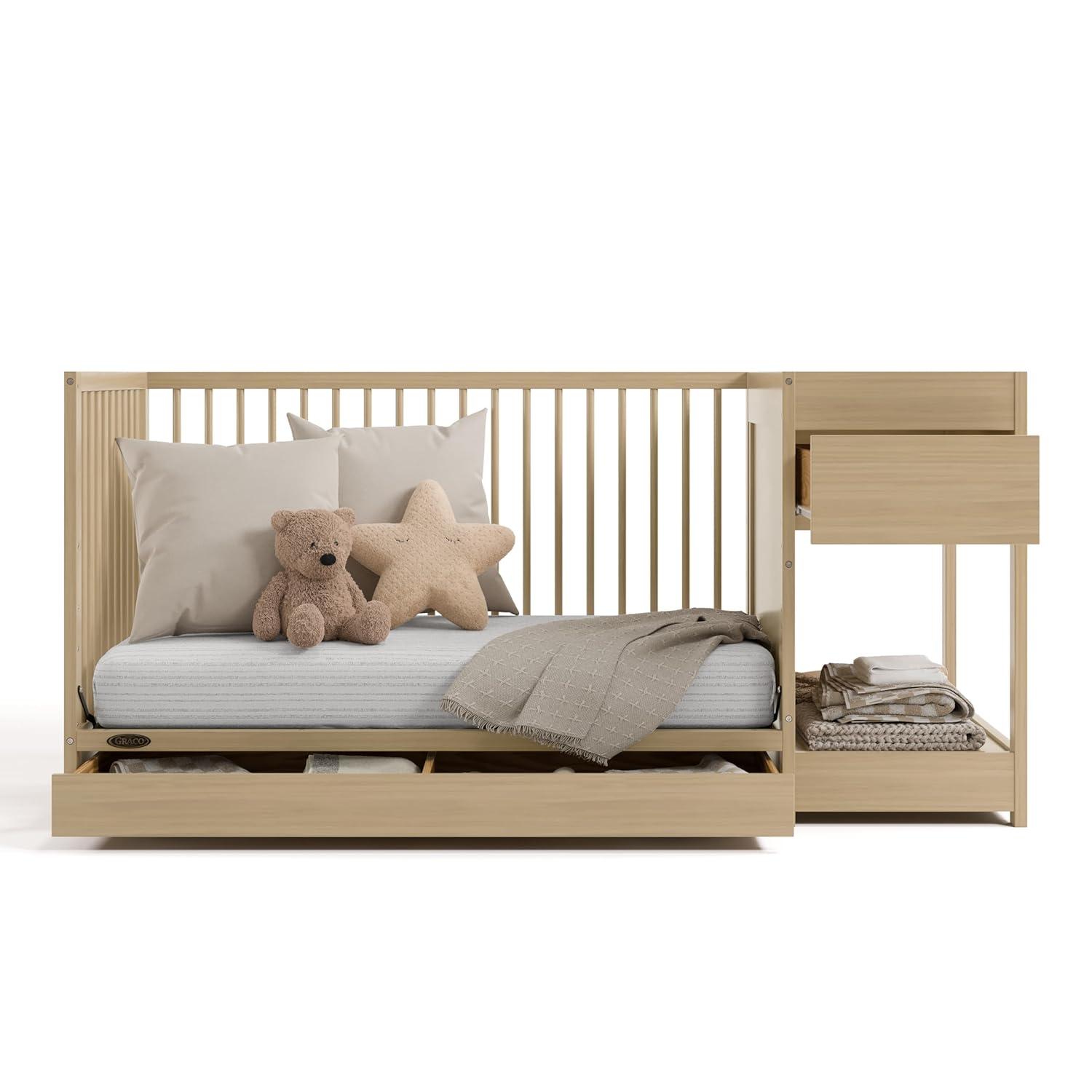 Teddi 4-in-1 Mini Convertible Crib with Mattress