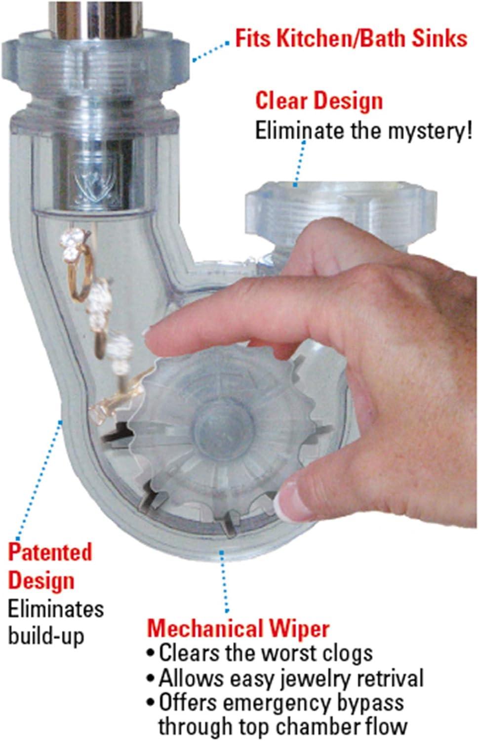 PermaFLOW Transparent Plastic P-Trap with Waste Arm