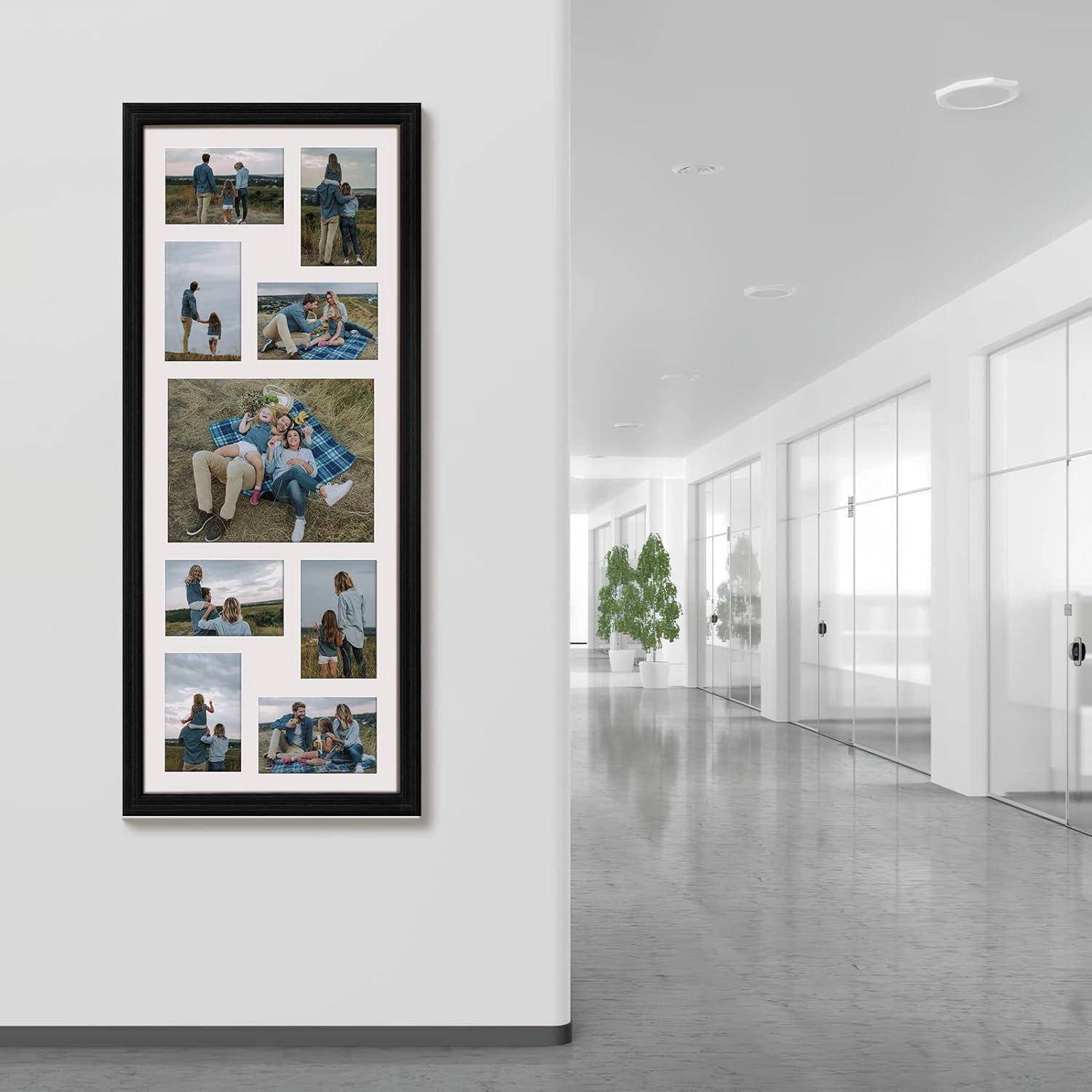 Hokku Designs 2 Pack Picture Frames Collage With 9 Openings, Display Eight 4 X 6 Pictures And One 8X10 Photos For Wall Mounting | Wayfair