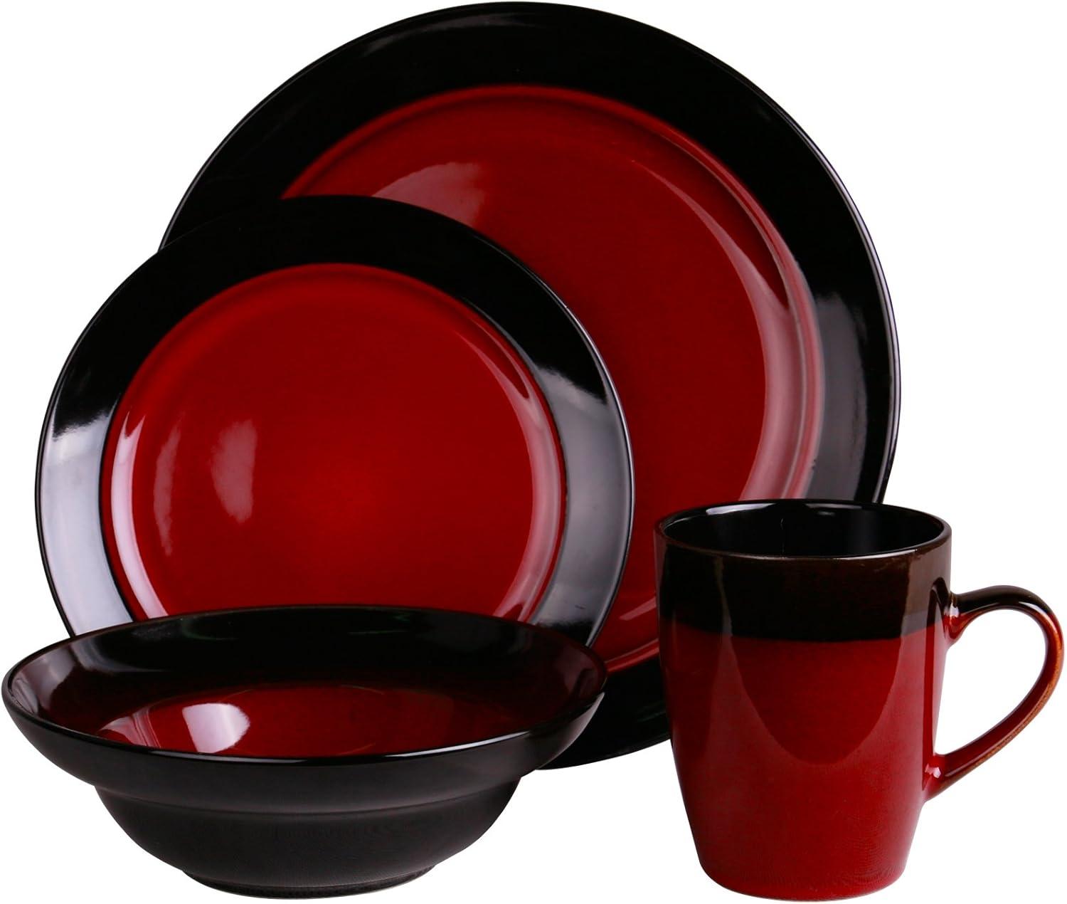 Elama EL-TANIZIA Tanizia High Gloss Dinnerware - 16 Piece