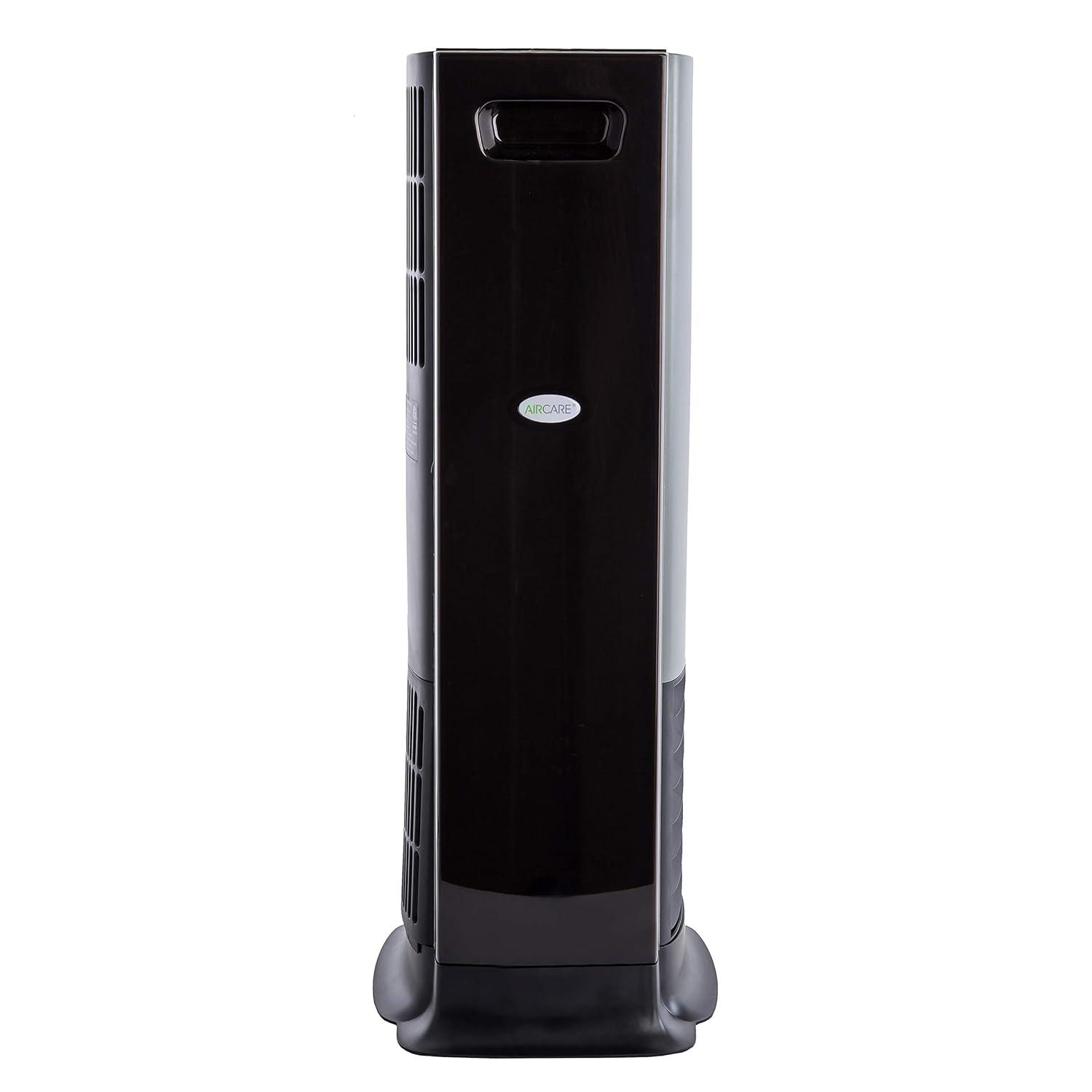 AIRCARE D46 720 Humidificador Evaporativo Tower para 1200 Pies Cuadrados, Titanio/negro