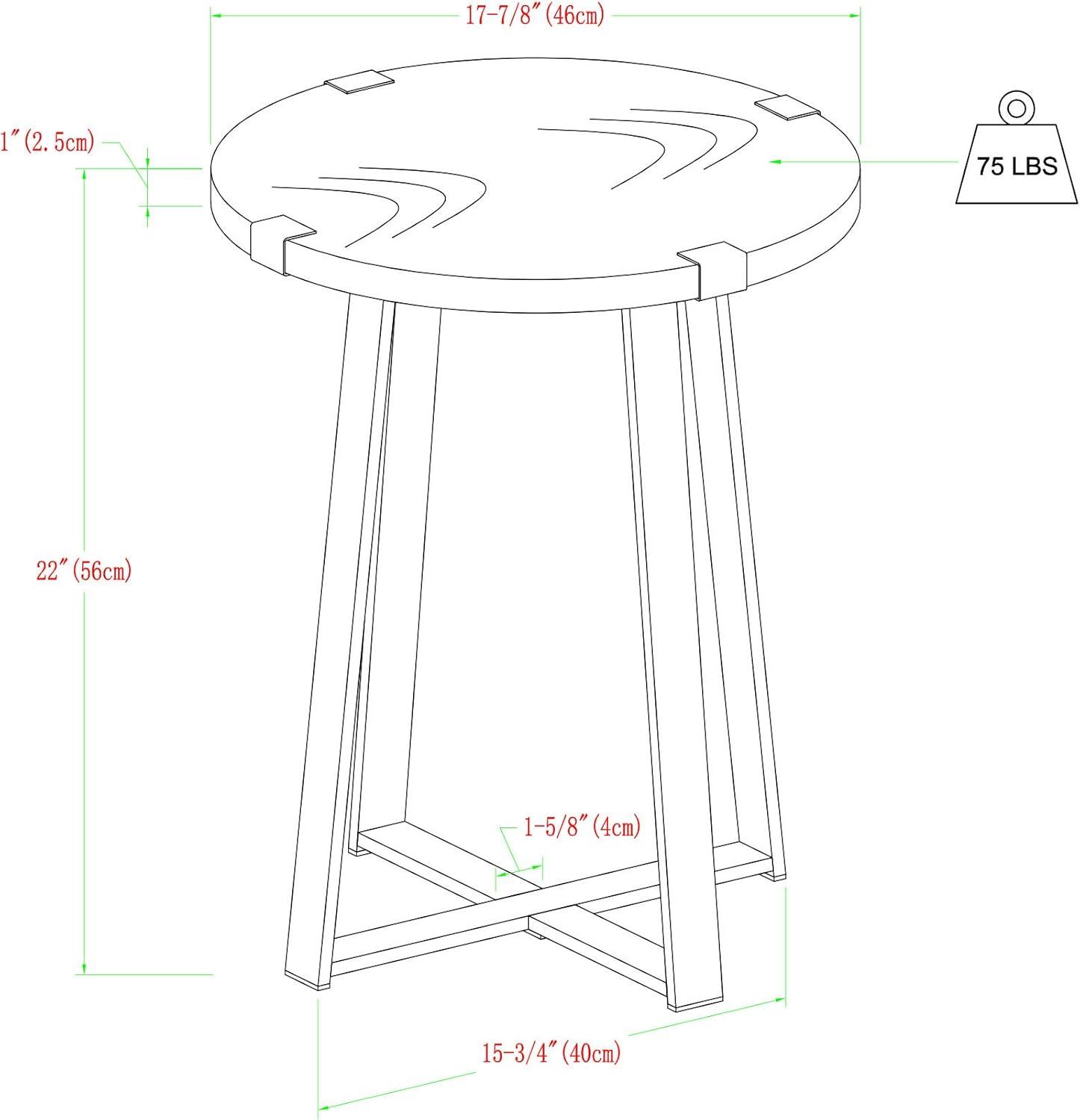 Rustic Oak 3-Piece Metal X Base Coffee and Side Table Set