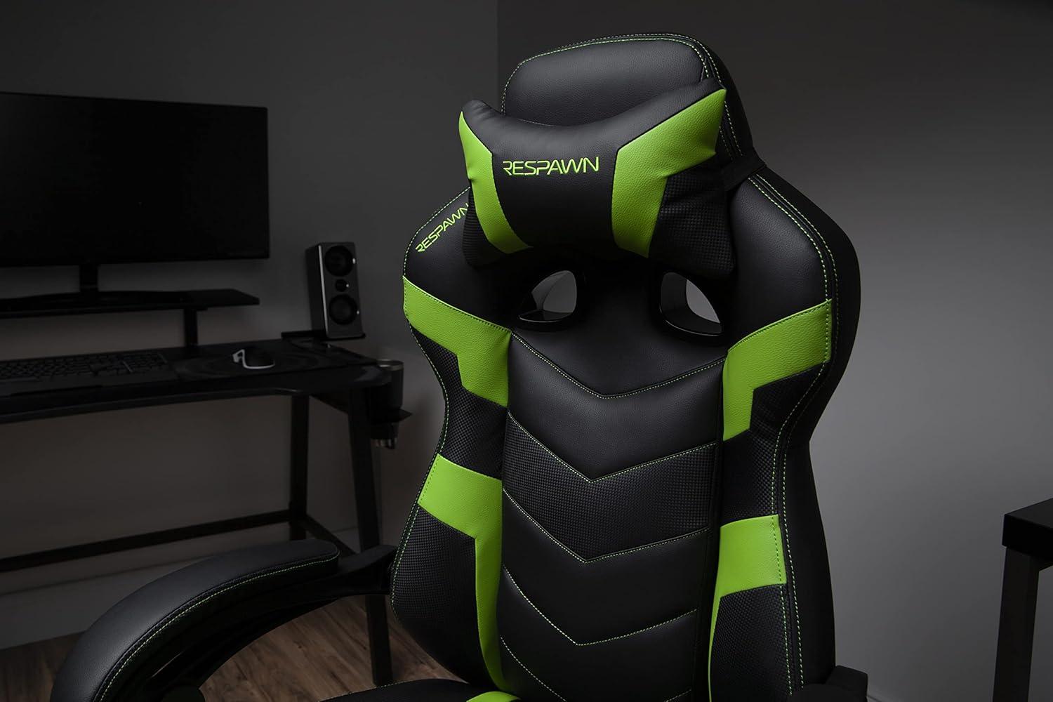 Respawn RESPAWN 110 Pro Gaming Chair - Gaming Chair with Footrest, Reclining Gaming Chair, Video Gaming Computer Desk Chair, Adjustable Desk Chair, Gaming Chairs For Adults With Headrest Pillow
