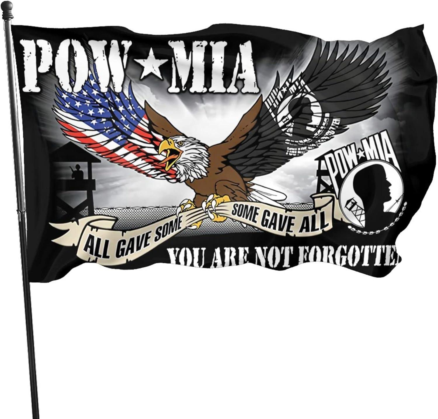US American Pow Mia Eagle Flag 3x5 Outdoor- All Gave Some Some Gave All Flags Indoor Outdoor Banner