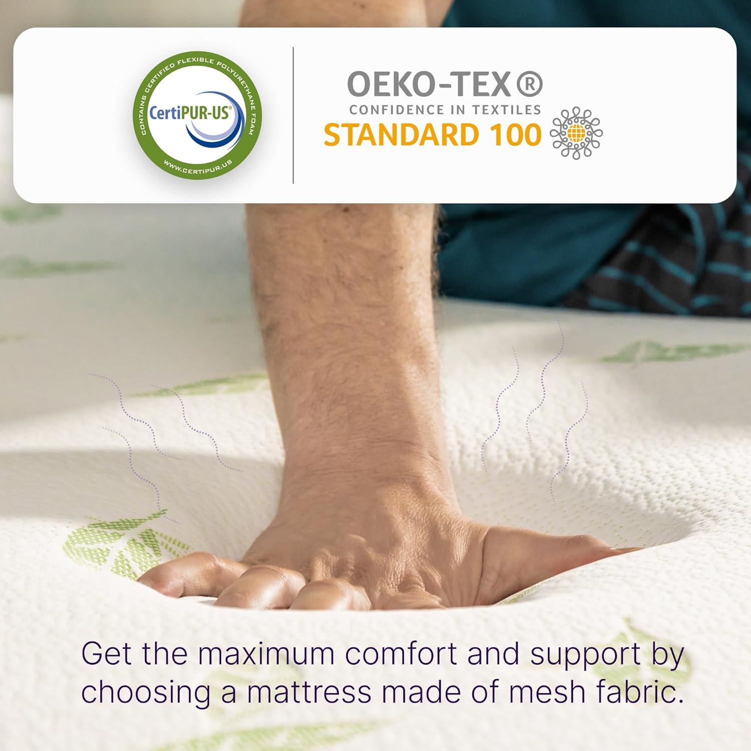 Nap Queen Anula, Green Tea Infused Medium Firm Memory Foam Mattress