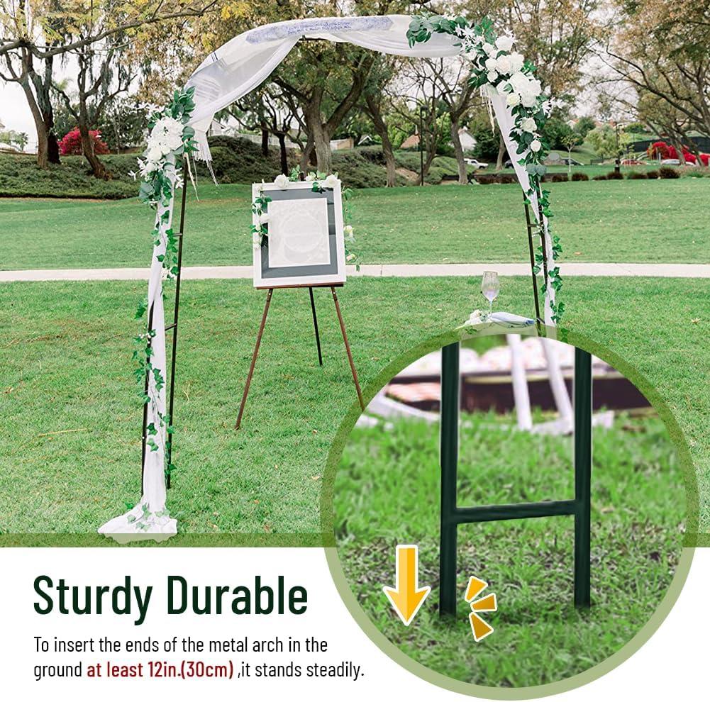 Army Green Powder Coated Metal Garden Arbor Arch