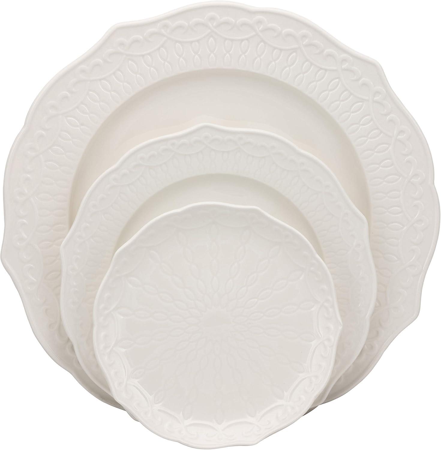 10 Strawberry Street Ever Porcelain 6" Bread & Butter Plate, Set of 6, White