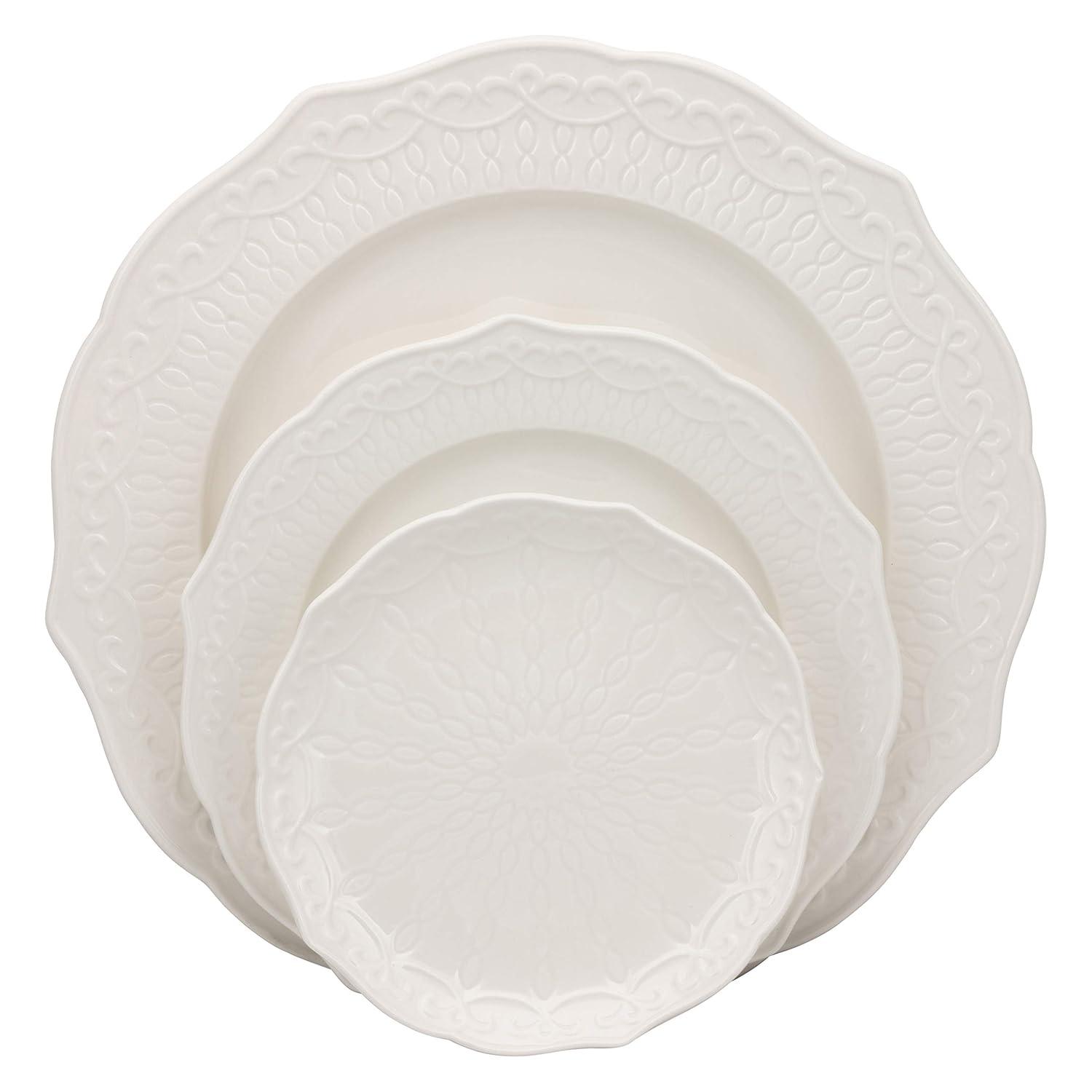 10 Strawberry Street Ever Porcelain 6" Bread & Butter Plate, Set of 6, White