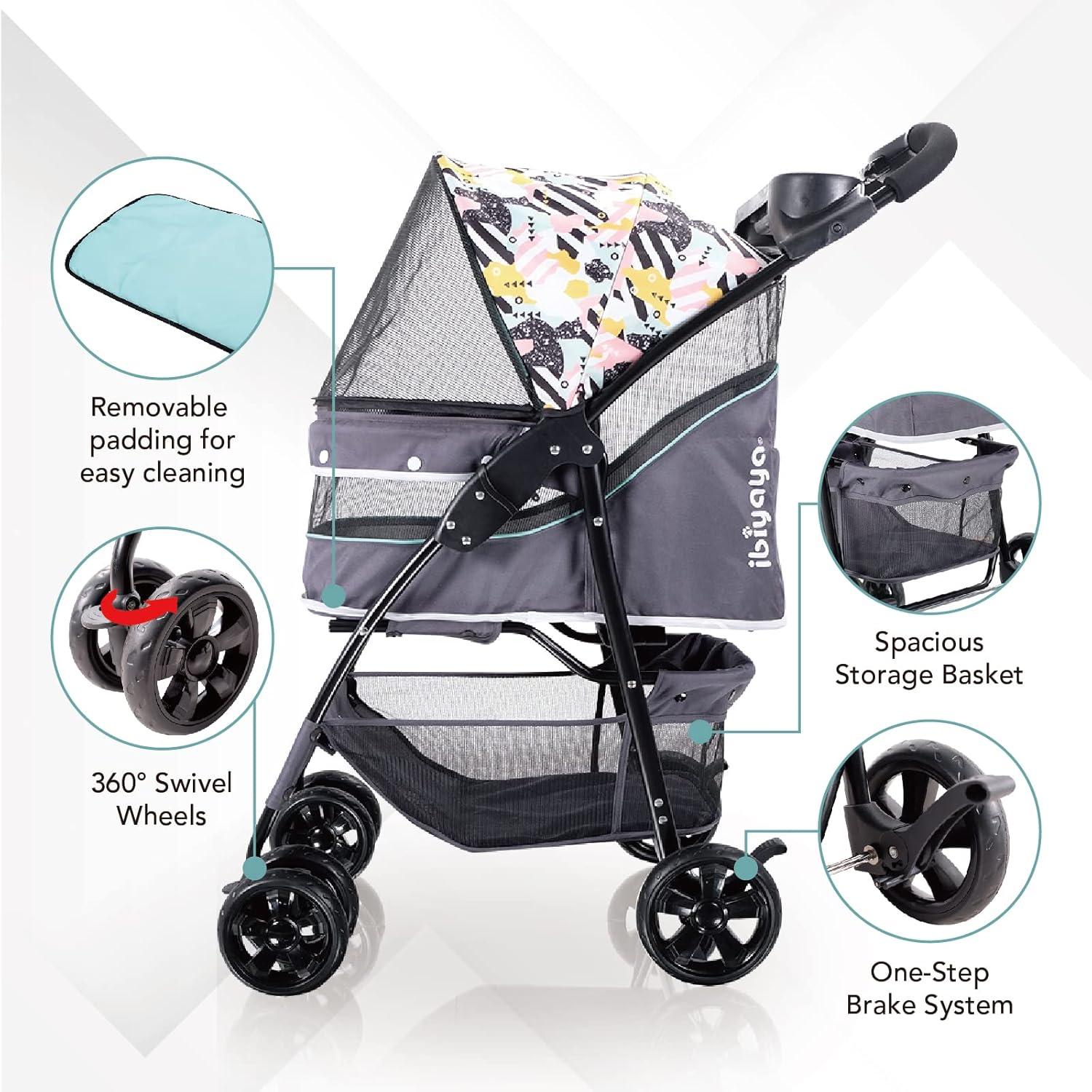 Ibiyaya  Cloud 9 Pet Stroller, Mint Green