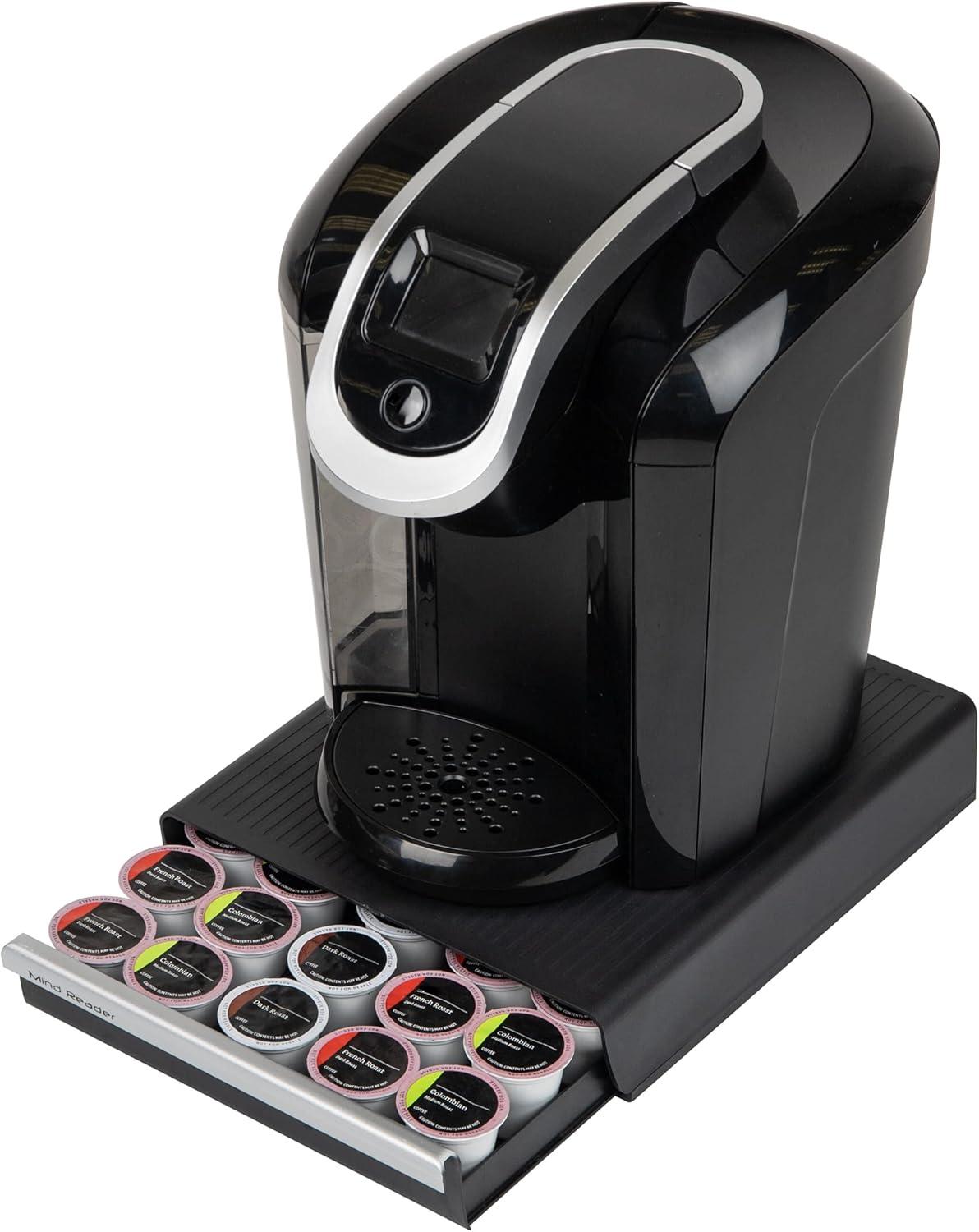 Mind Reader Single-Serve Coffee Pod Drawer 30 Pod Capacity: Coffee Pod Holder & Storage, Black, Metal & Plastic