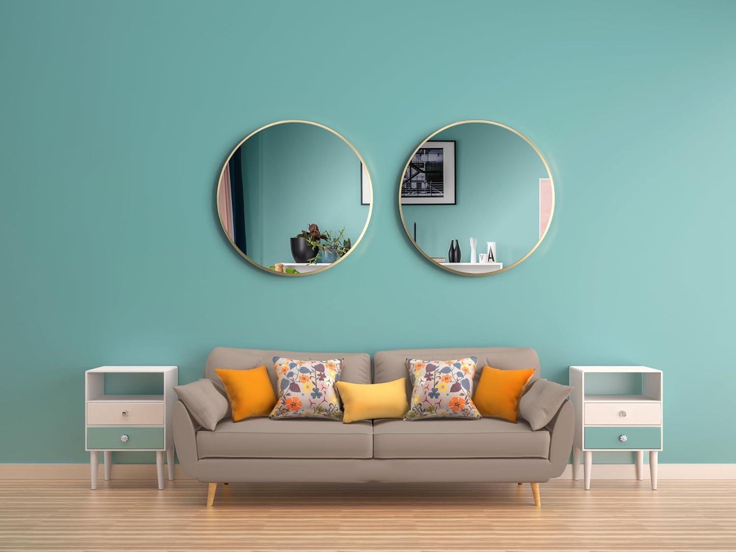 Essential Round Wall Mirror, Bathroom/Vanity Mirror with Frame