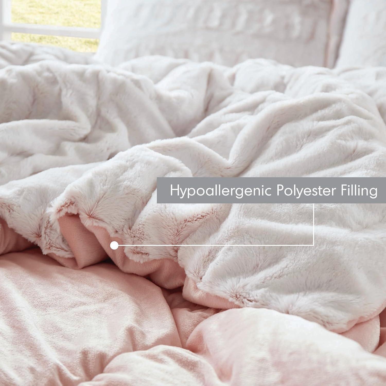 Madison Park Gia Back Print Long Fur Comforter Mini Set