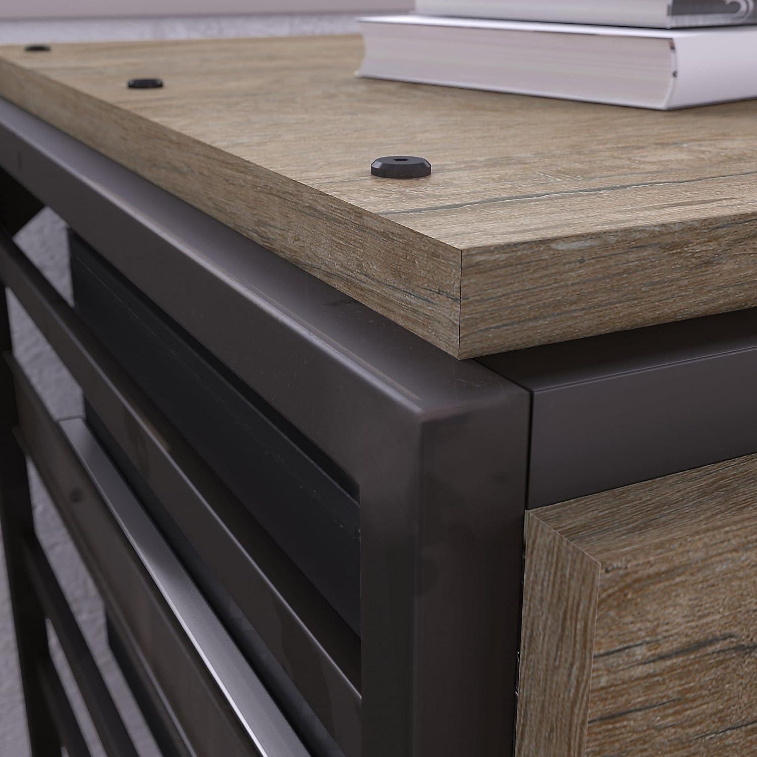 Bush Furniture Refinery Lateral File Cabinet in Rustic Gray