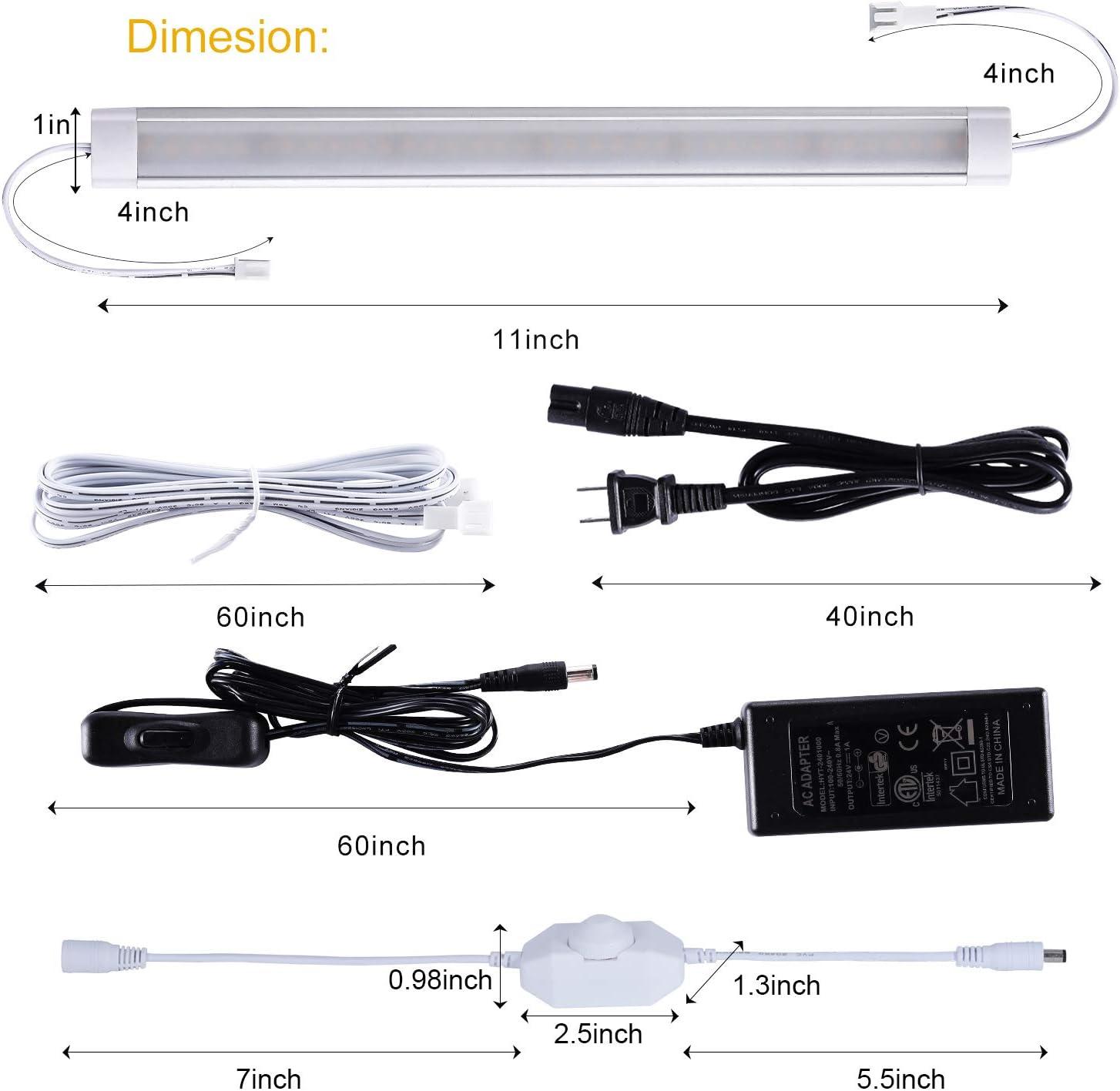 Warm White 12-Inch LED Under Cabinet Light Kit