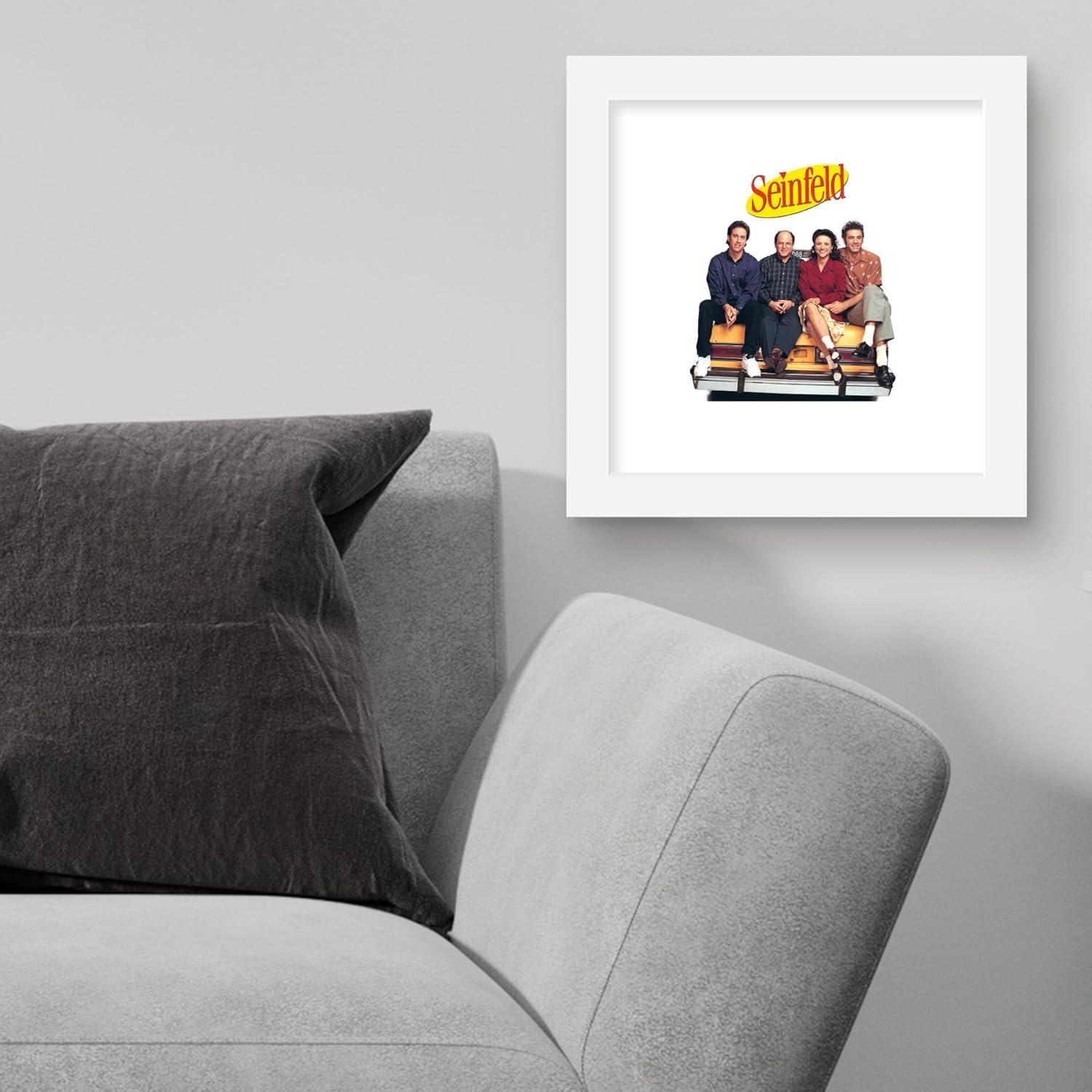 Gallery Pops Seinfeld - NYC Taxi Group Logo Wall Art, White Framed Version, 12" x 12"