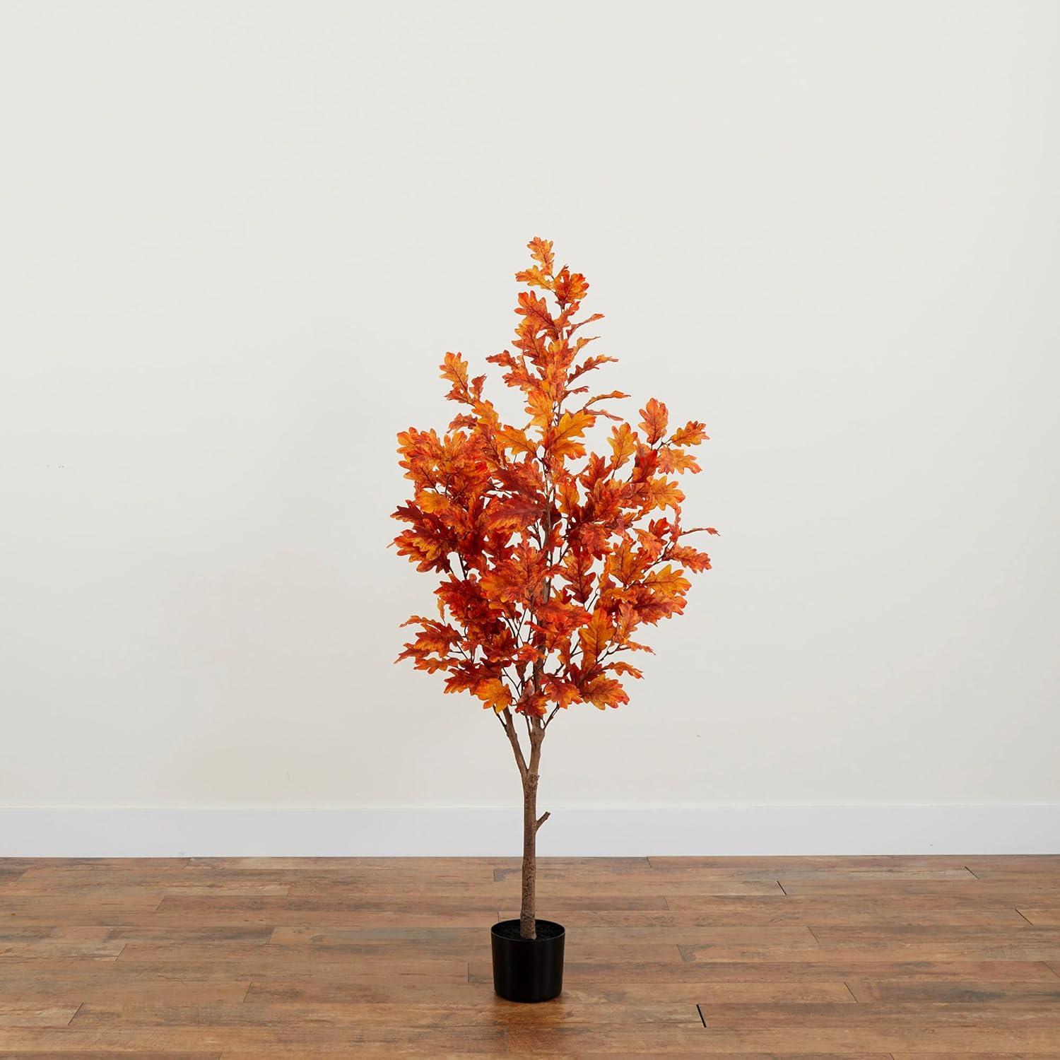 5ft Autumn Oak Artificial Fall Tree with Bendable Branches