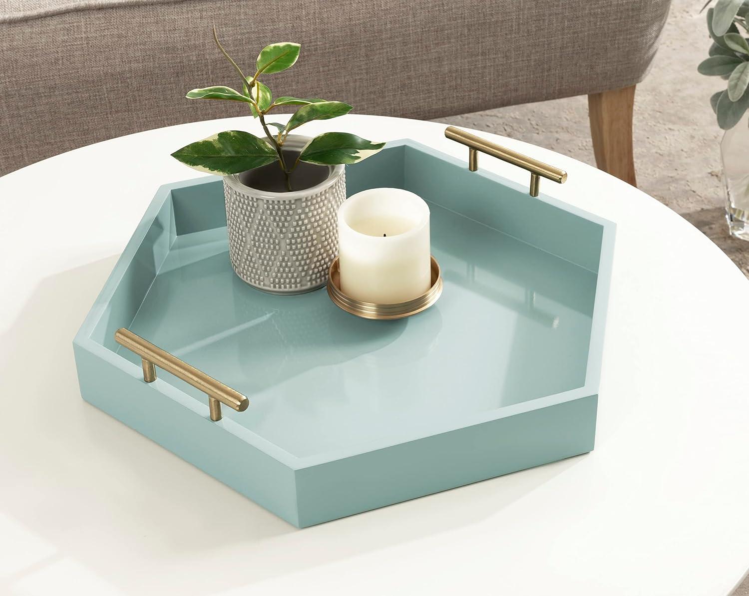 Kate and Laurel Lipton Narrow Rectangle Wood Accent Tray