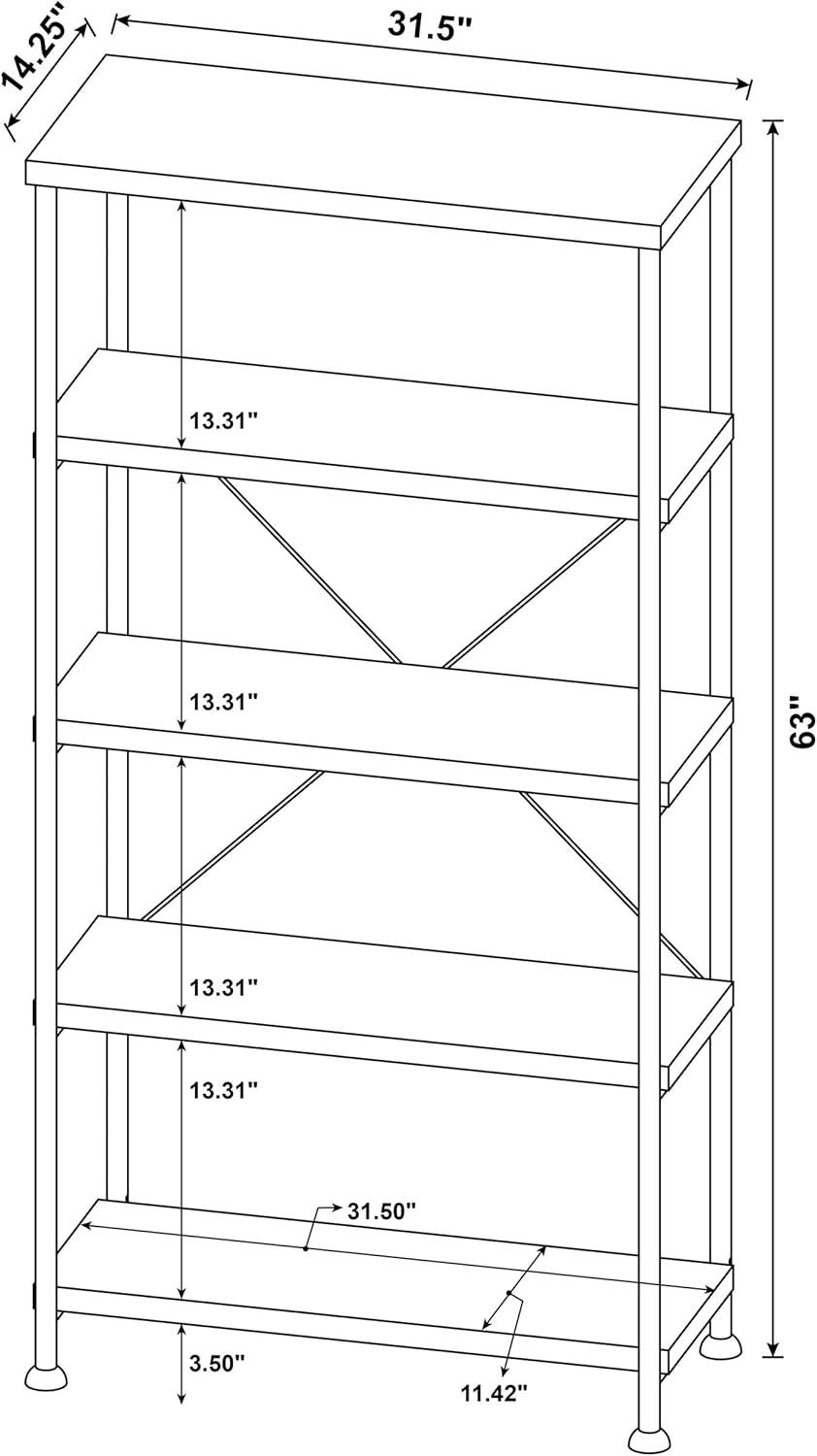 Analiese 4 Shelf Bookcase - Coaster