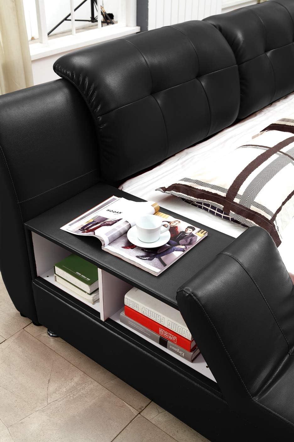 Orren Ellis Muski Vegan Leather Sleigh Bed