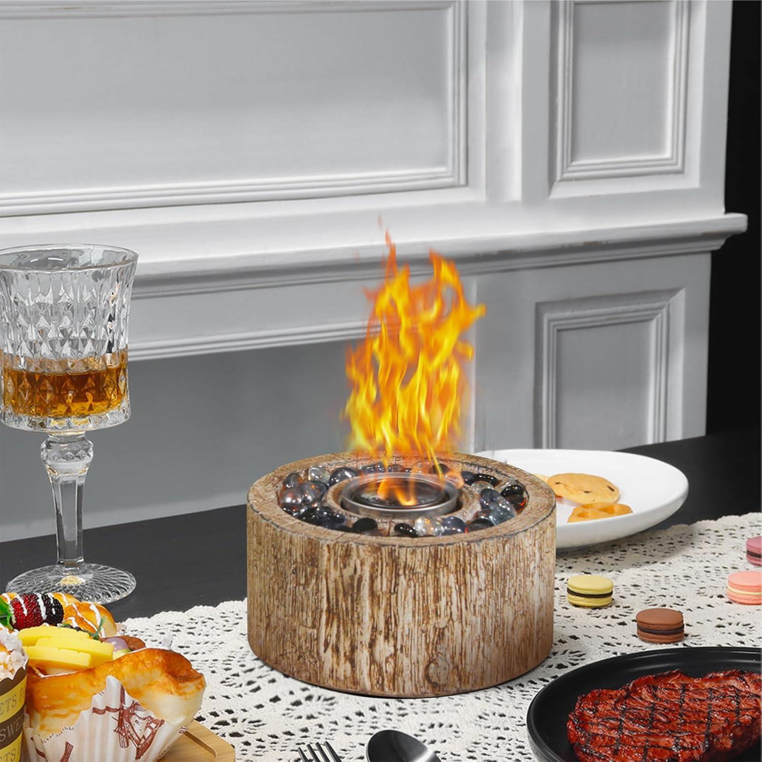 Afterglow Round TerraFab Tabletop Fire Bowl