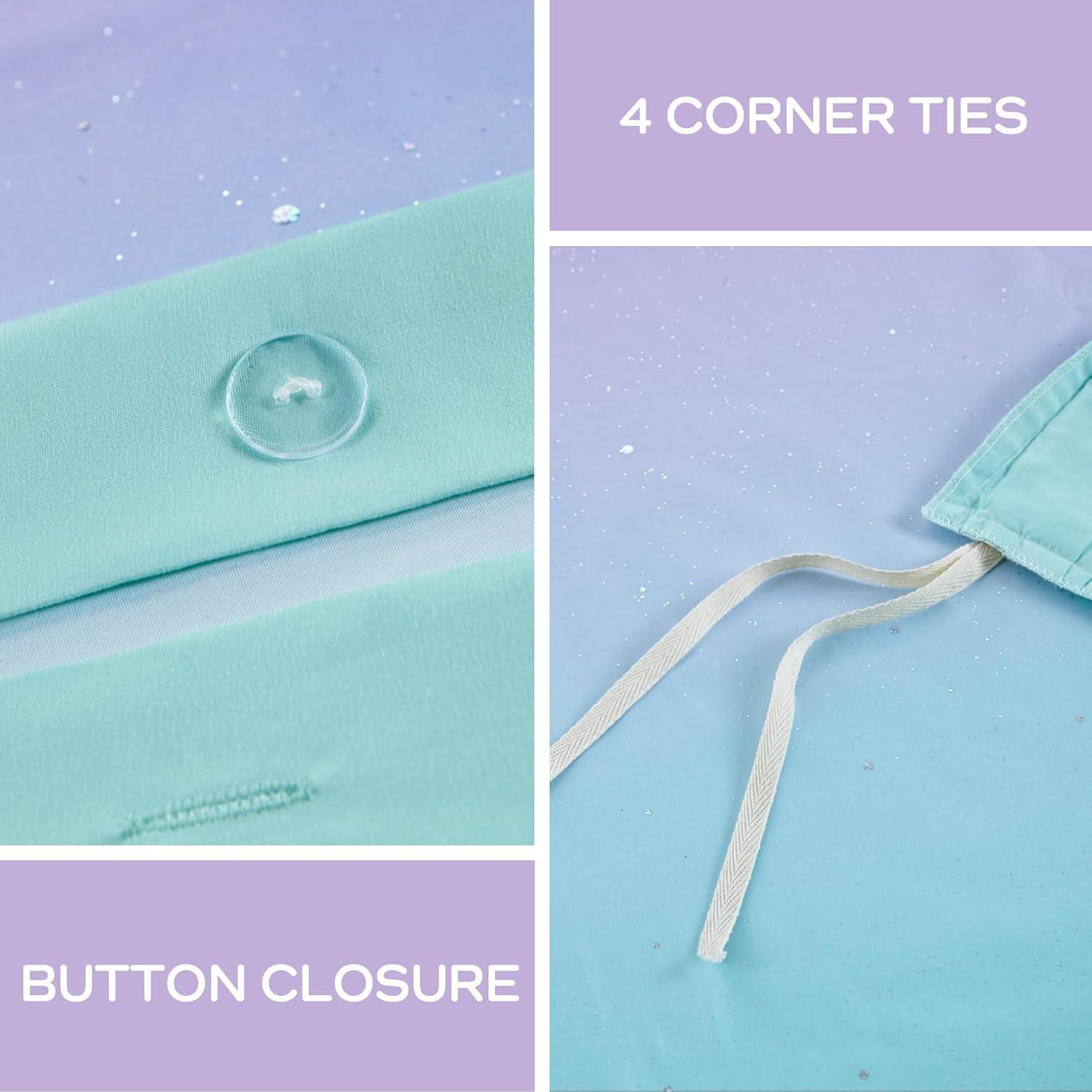 Intelligent Design Glimmer Watercolor Tye Dye Duvet Cover Set