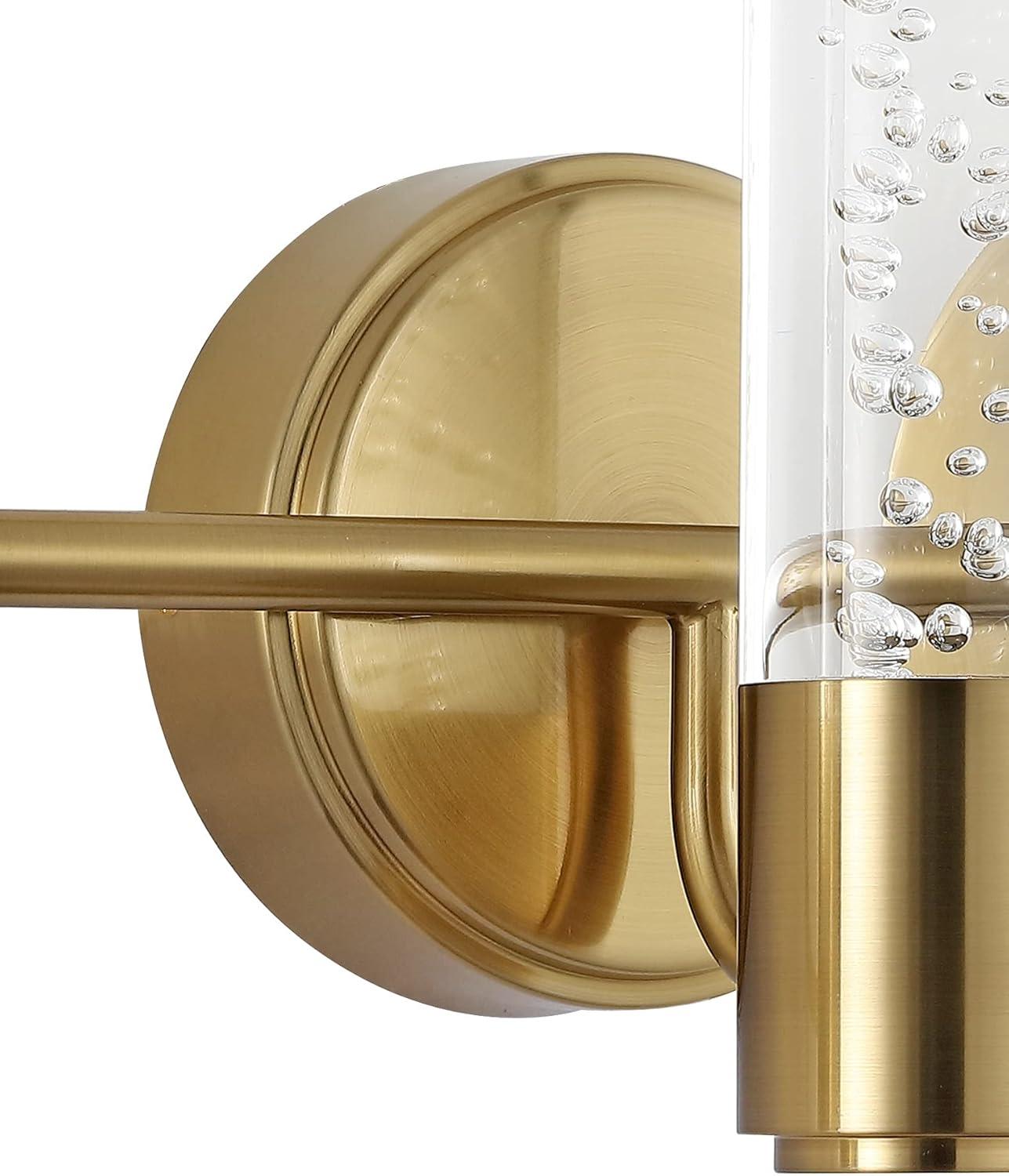 JONATHAN Y Bolha 18" 3-Light Minimalist Modern Bubble Acrylic/Iron Integrated LED Vanity Light, Black