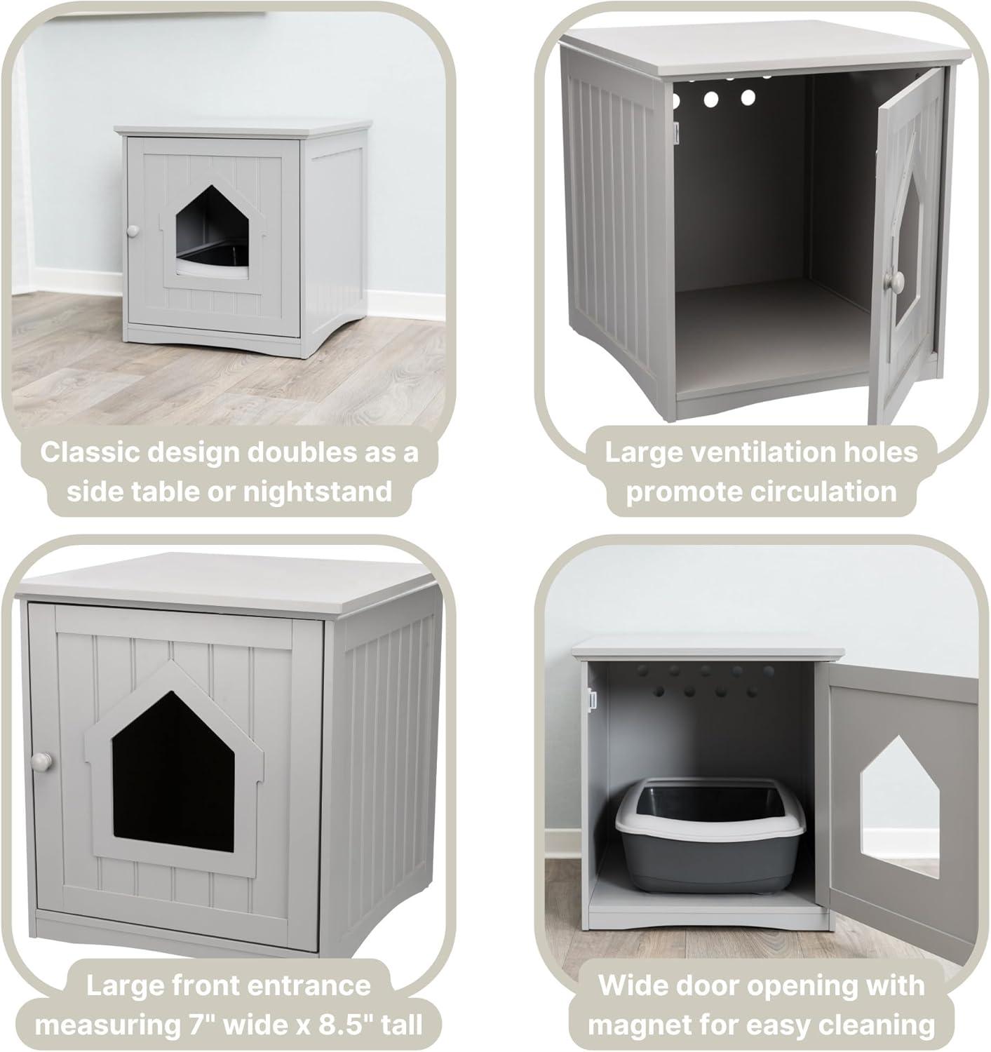 TRIXIE Small Cat Litter Box Enclosure Hide Litter Indoor Cat Home Cat Furniture Accent Table