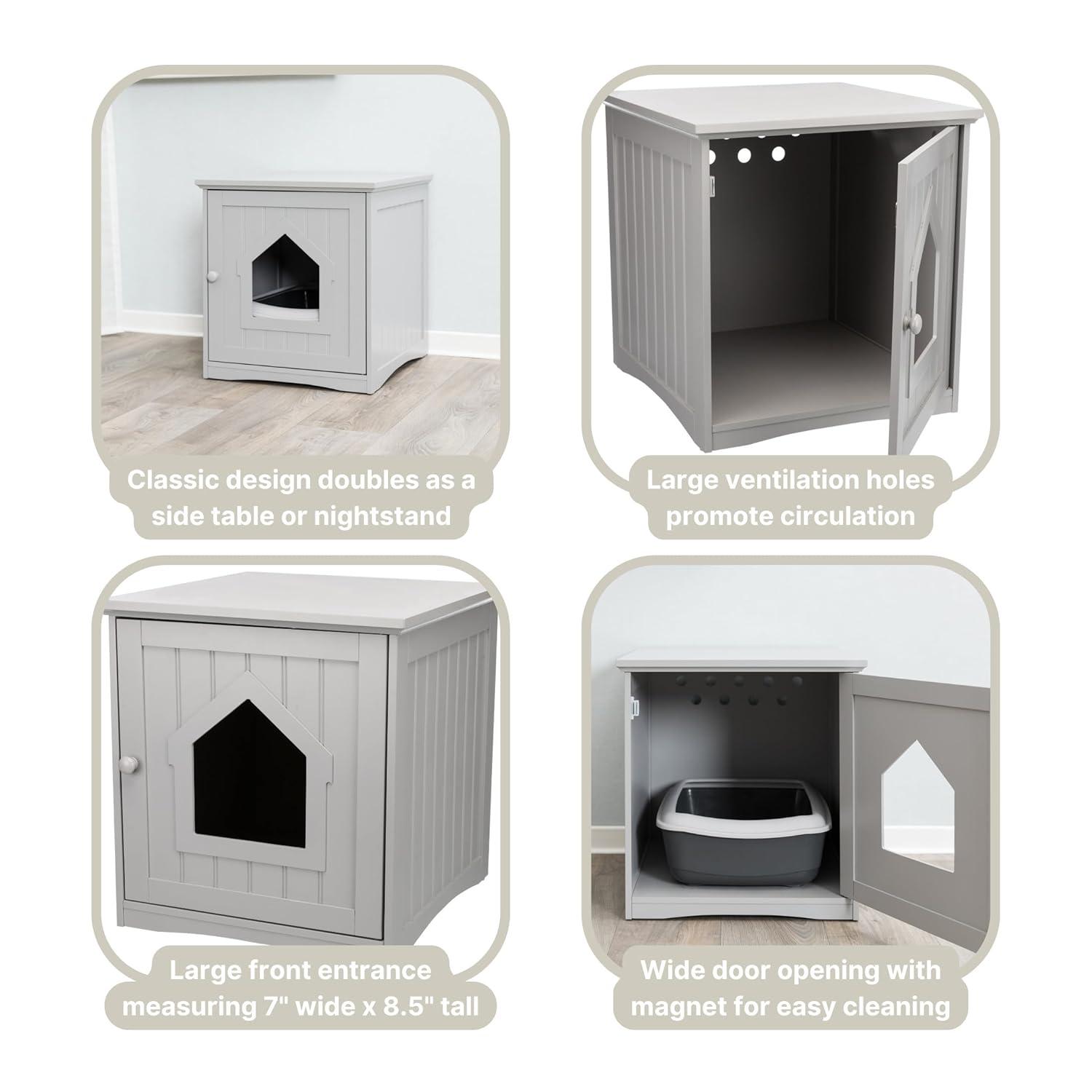TRIXIE Small Cat Litter Box Enclosure Hide Litter Indoor Cat Home Cat Furniture Accent Table