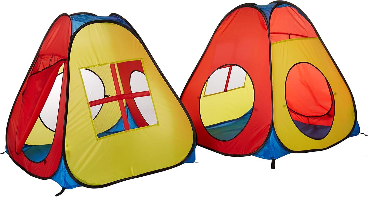 UTEX 8 in 1 Pop Up Children Play Tent House with 4 Tunnel, 4 Tents for Boys, Girls, Babies and Toddlers for Indoor and Outdoor Use