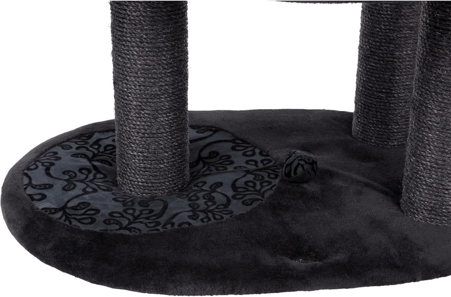 TRIXIE Filippo Plush & Sisal 4-Level 45" Cat Tree, Scratching Posts, Condo & Hammock, Gray