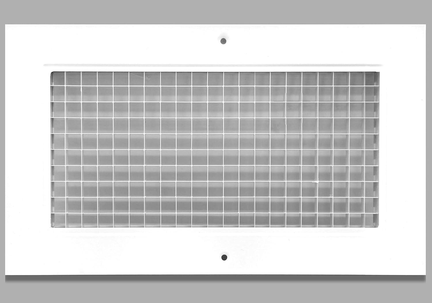 6" x 10" White Aluminum Cube Core Eggcrate Return Air Grille