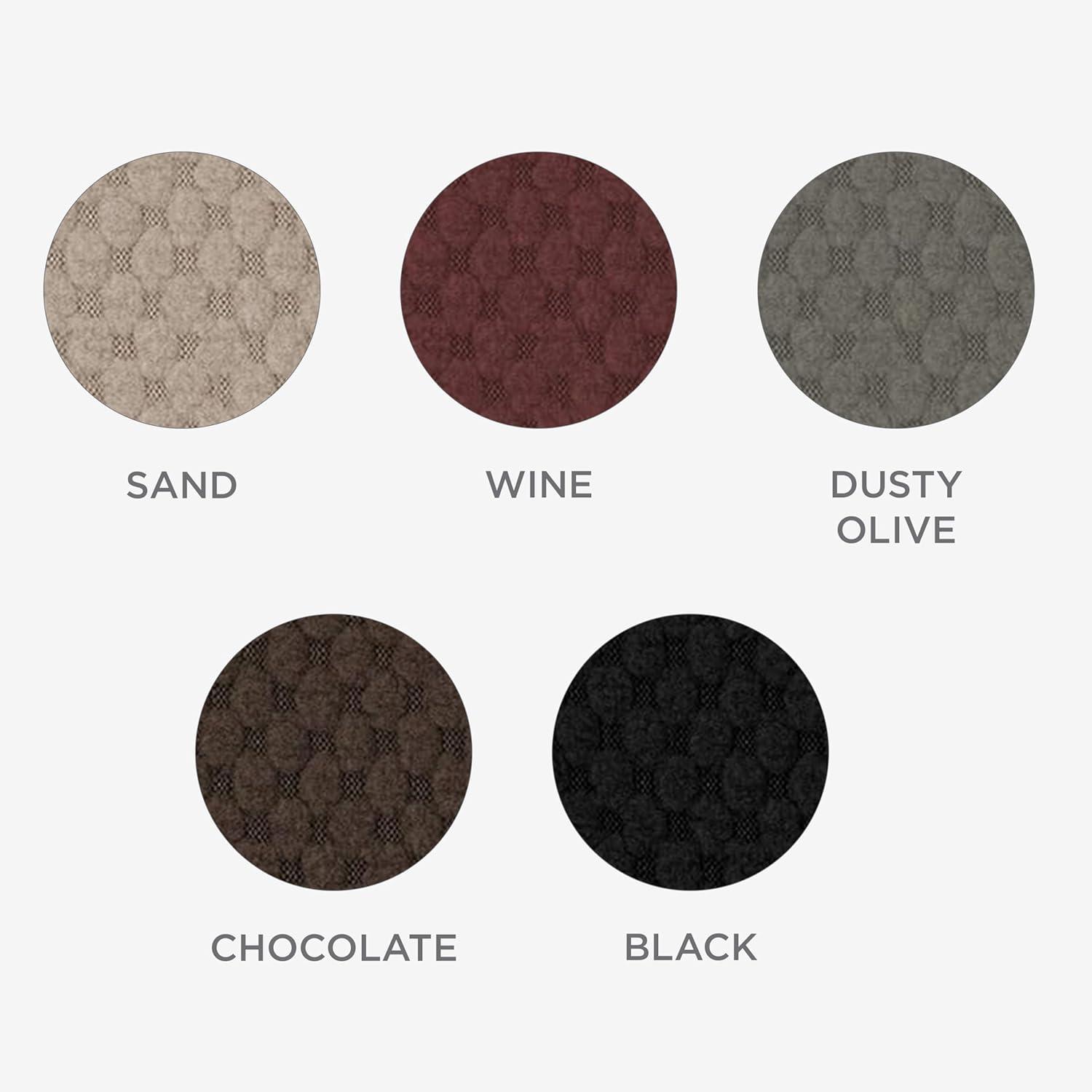 Zenna Home Pixel 2-Piece Stretch Sofa Furniture Slipcover, Dark Olive Green