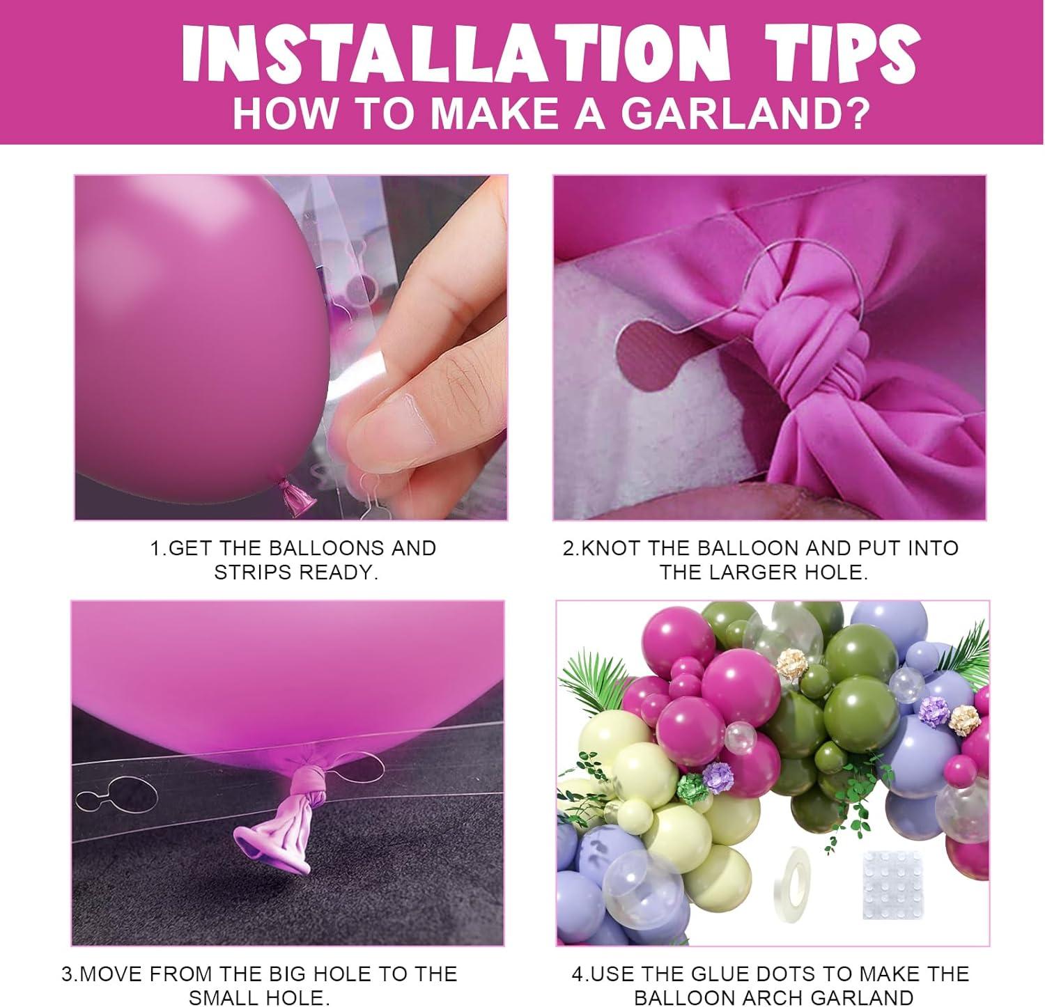 Paready Green Pink Balloons Garland Arch Kit, 125Pcs Retro Peach Pink Green Balloons Arch, Macaron Purple Yellow Balloon for Flower Theme Wedding Bridal Shower Birthday Baby Shower Party Decoration