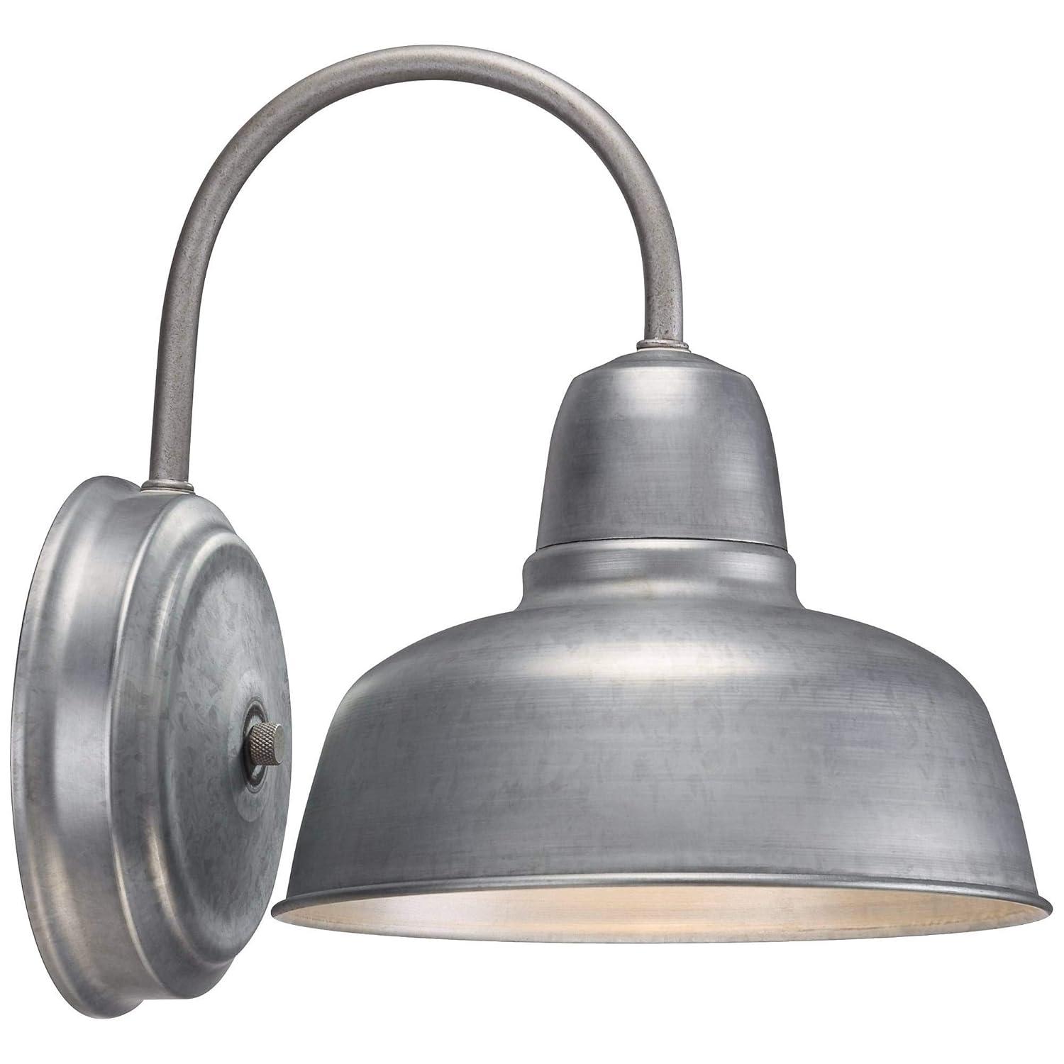 John Timberland Urban Barn 11 1/4" de Alto Galvanizado Luz de Pared Interior-exterior