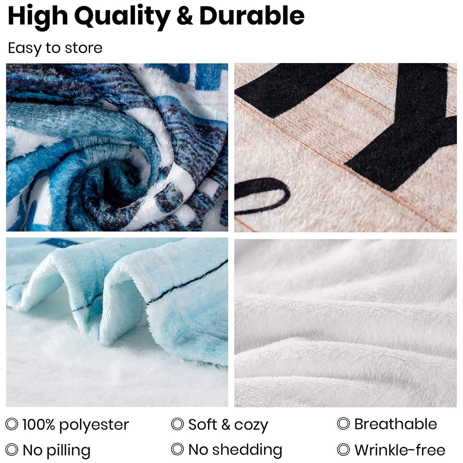 Anniversary Romantic Gift for Wife, Ultra-Soft Micro Fleece Sherpa Throw Blanket, Christmas Day Gifts for Her, Wife Birthday Gifts from Husband, for Bedding Sofa and Travel