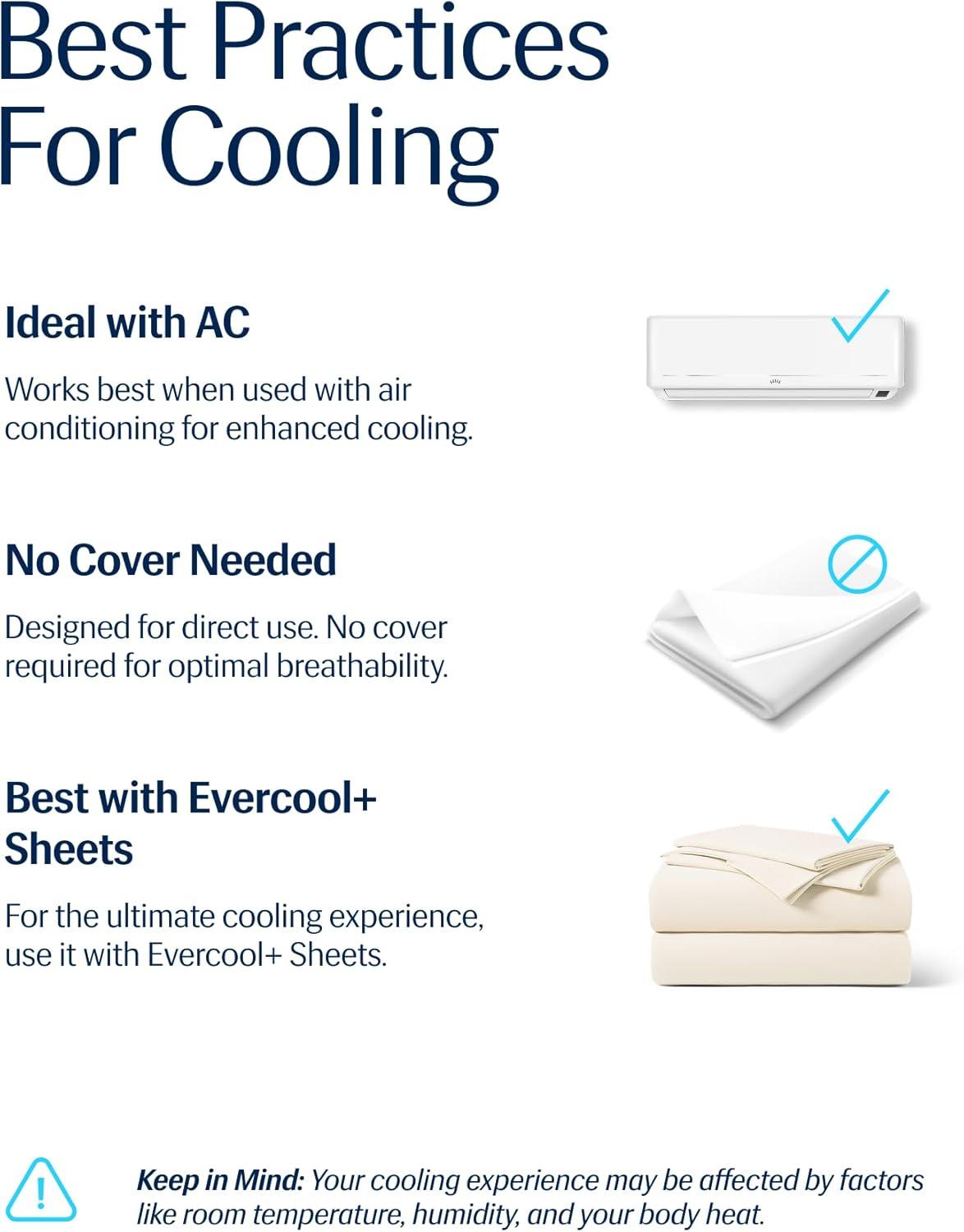REST REST Evercool Award-Winning Cooling Comforter – Ultra Soft, Breathable, Lightweight, Hypoallergenic, All-Season Comforter for Hot Sleepers, Machine Washable