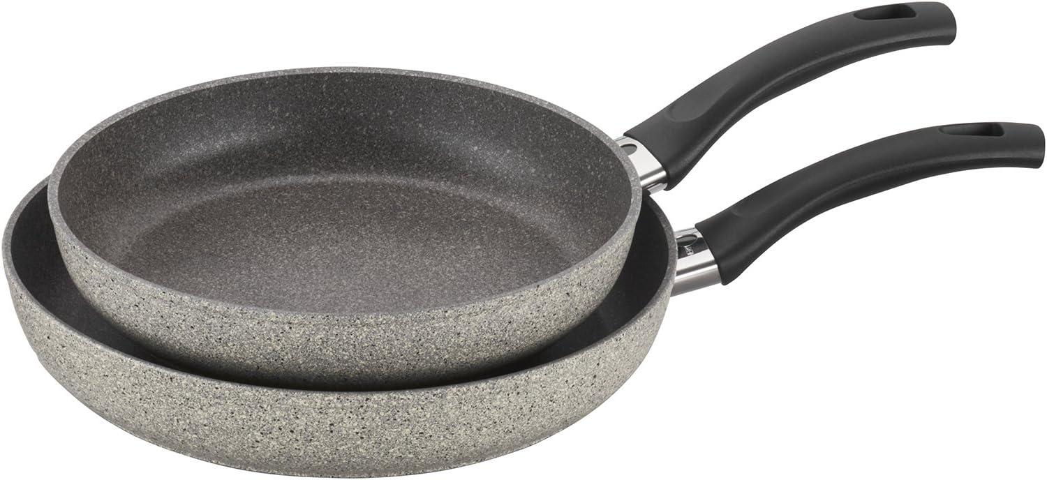 Gray Aluminum Nonstick Ceramic Coating Fry Pan Set