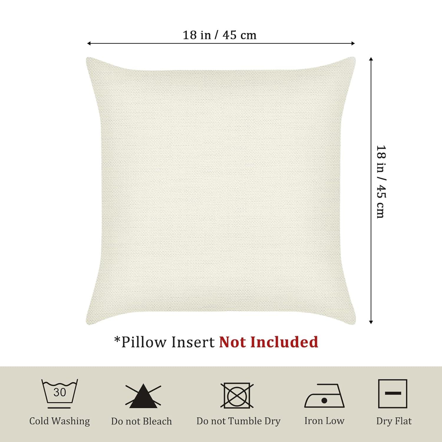 Bonhause Nautical Coastal Ocean Throw Pillow Covers 18 x 18 Inch Set of 4 Sea Turtle Seahorse Octopus Outdoor Decorative Pillow Cases Polyester Linen Cushion Covers for Sofa Couch Bedroom Home Décor