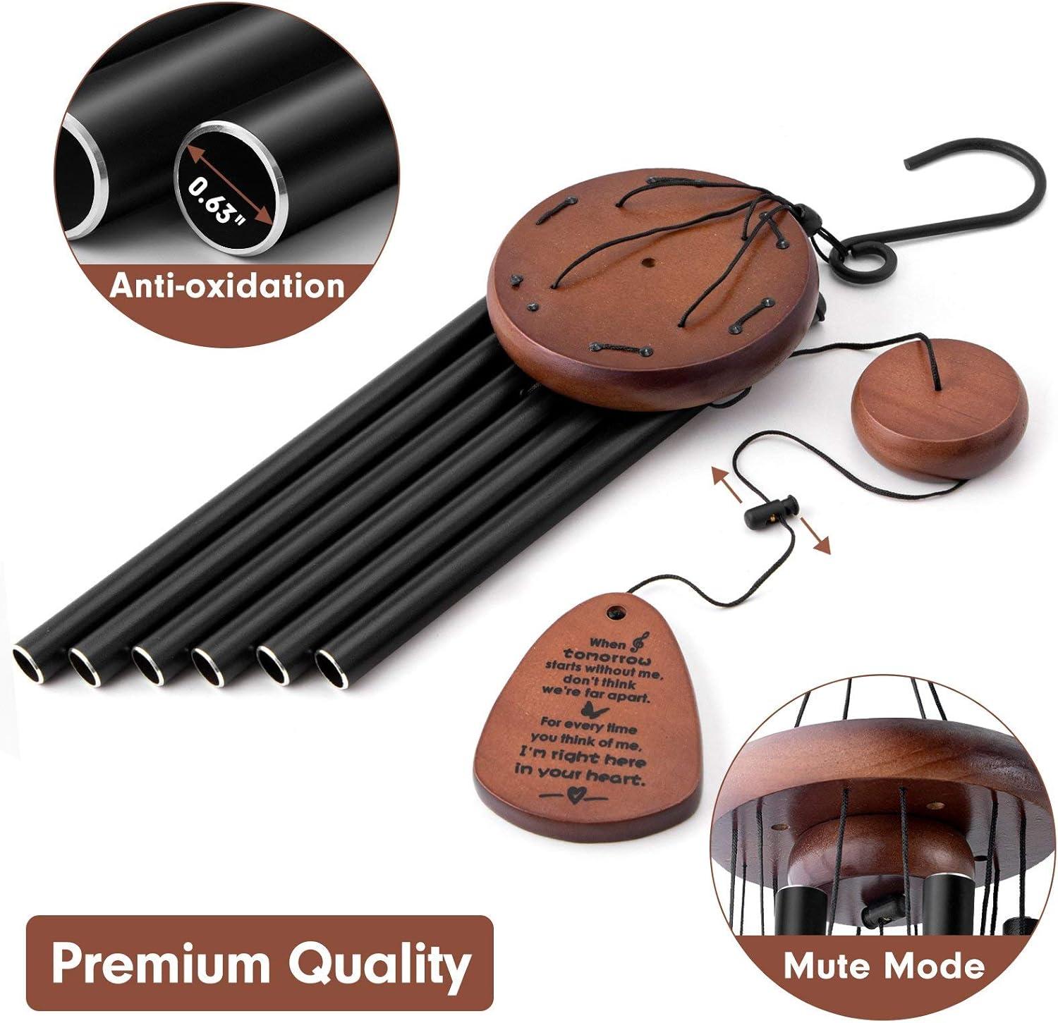 Sympathy Gifts for Loss of Loved One 32" Memorial Wind Chimes for Loss of Loved One Bereavement Condolence Gifts Sympathy Windchimes Memory Wind Chime with Memorial Card