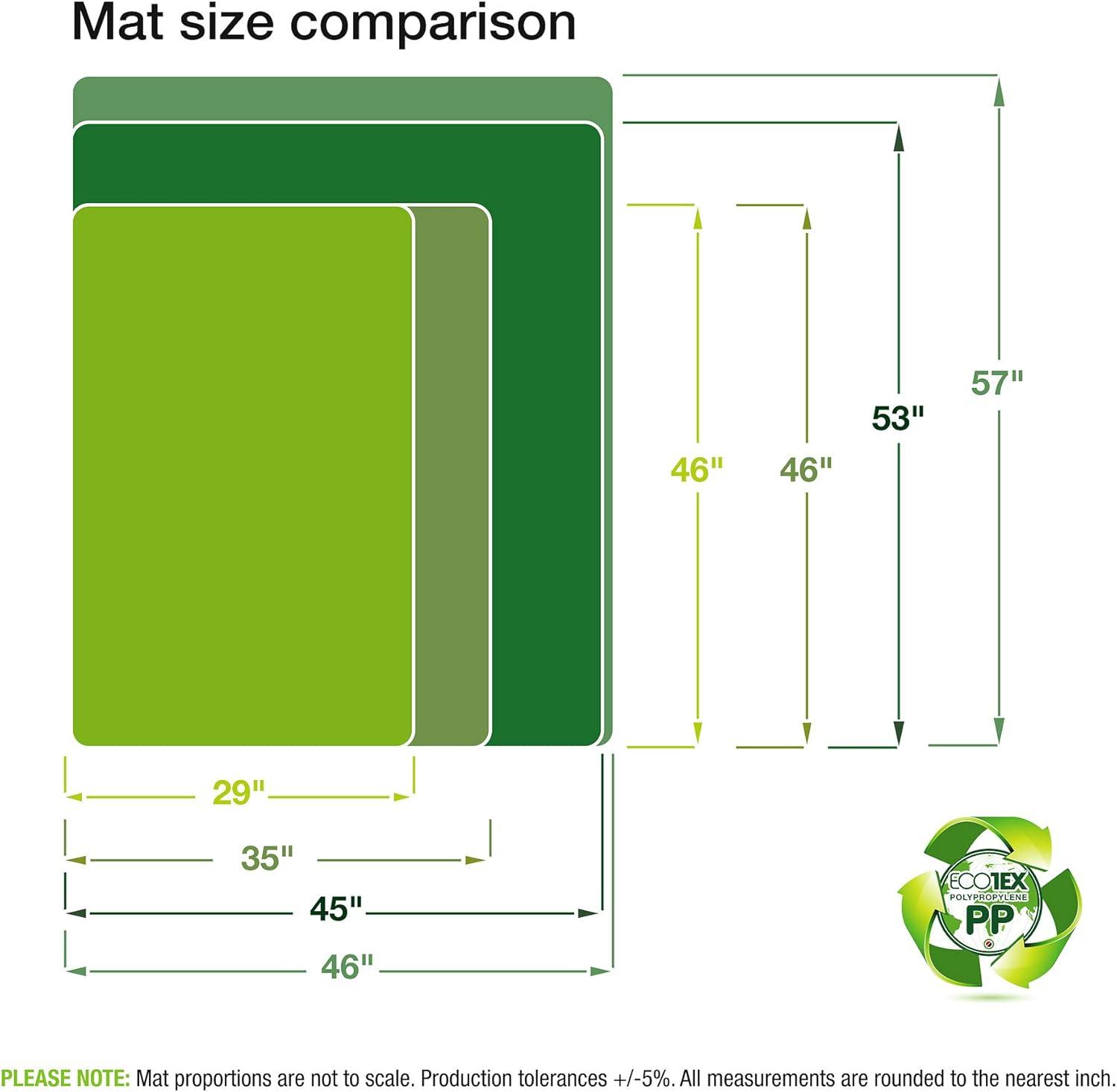 Floortex - Revolutionmat Polypropylene Rectangular Anti Slip Chair Mat for Hard Floors Translucent